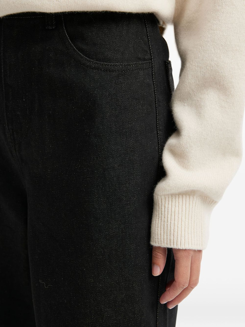 patch-detail straight jeans 5