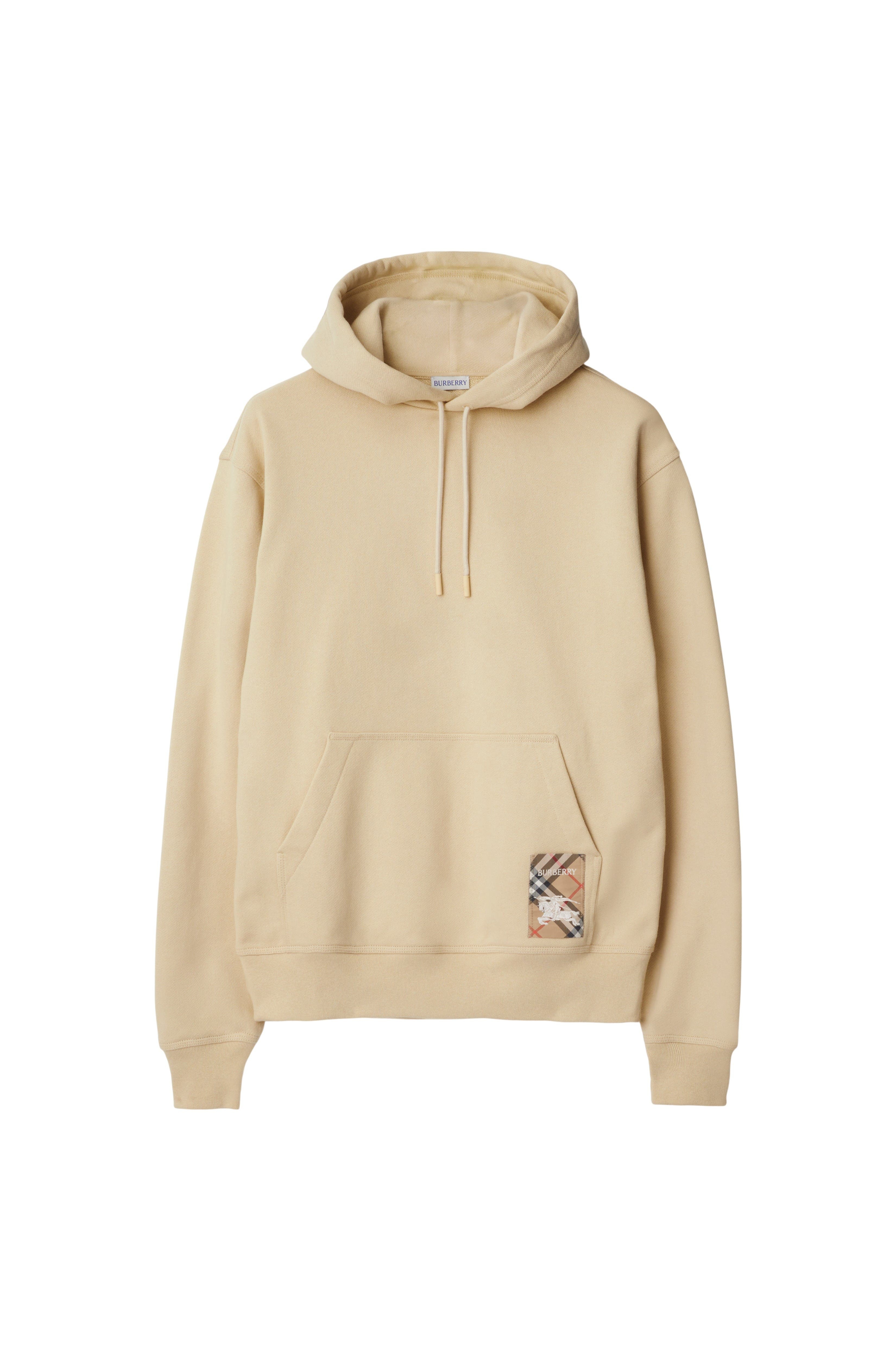 burberry Check Label Cotton Hoodie in Nutmeg at Nordstrom - 3