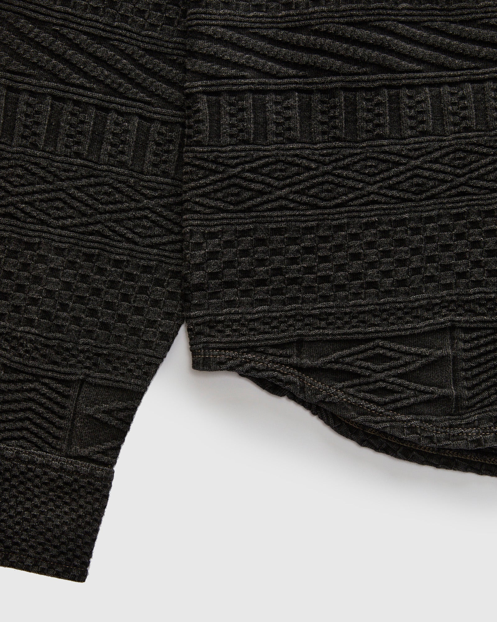 Julius Jacquard Workshirt in Black Indigo - 6