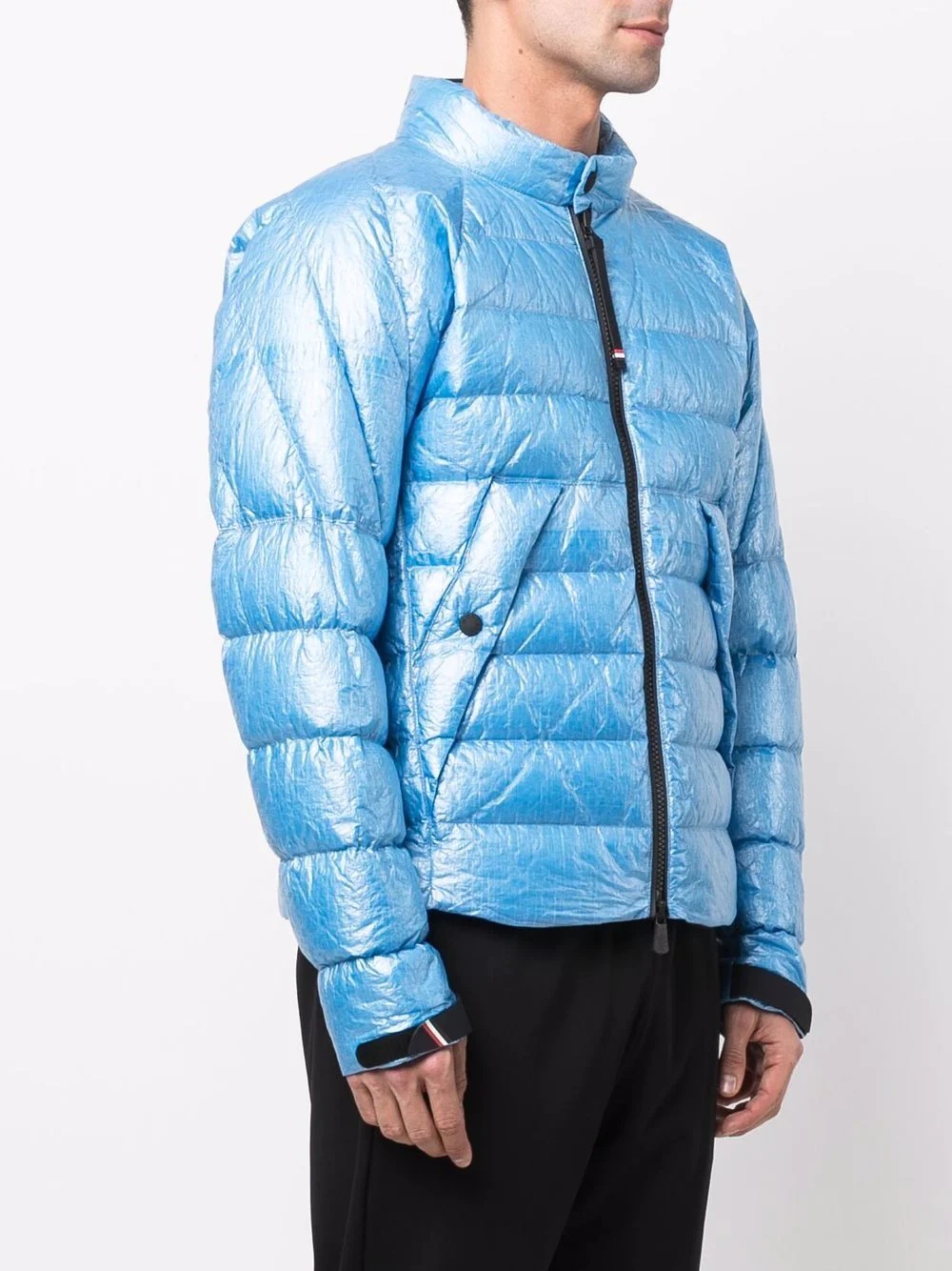 logo-patch puffer jacket - 3