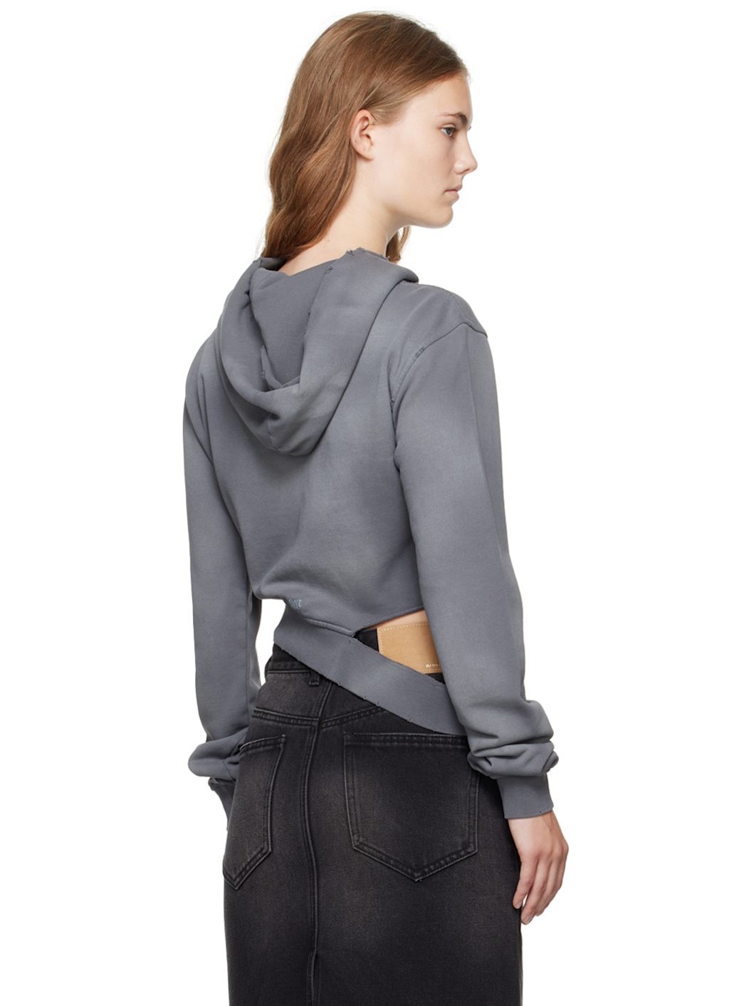 Gray Distressed Hoodie - 3