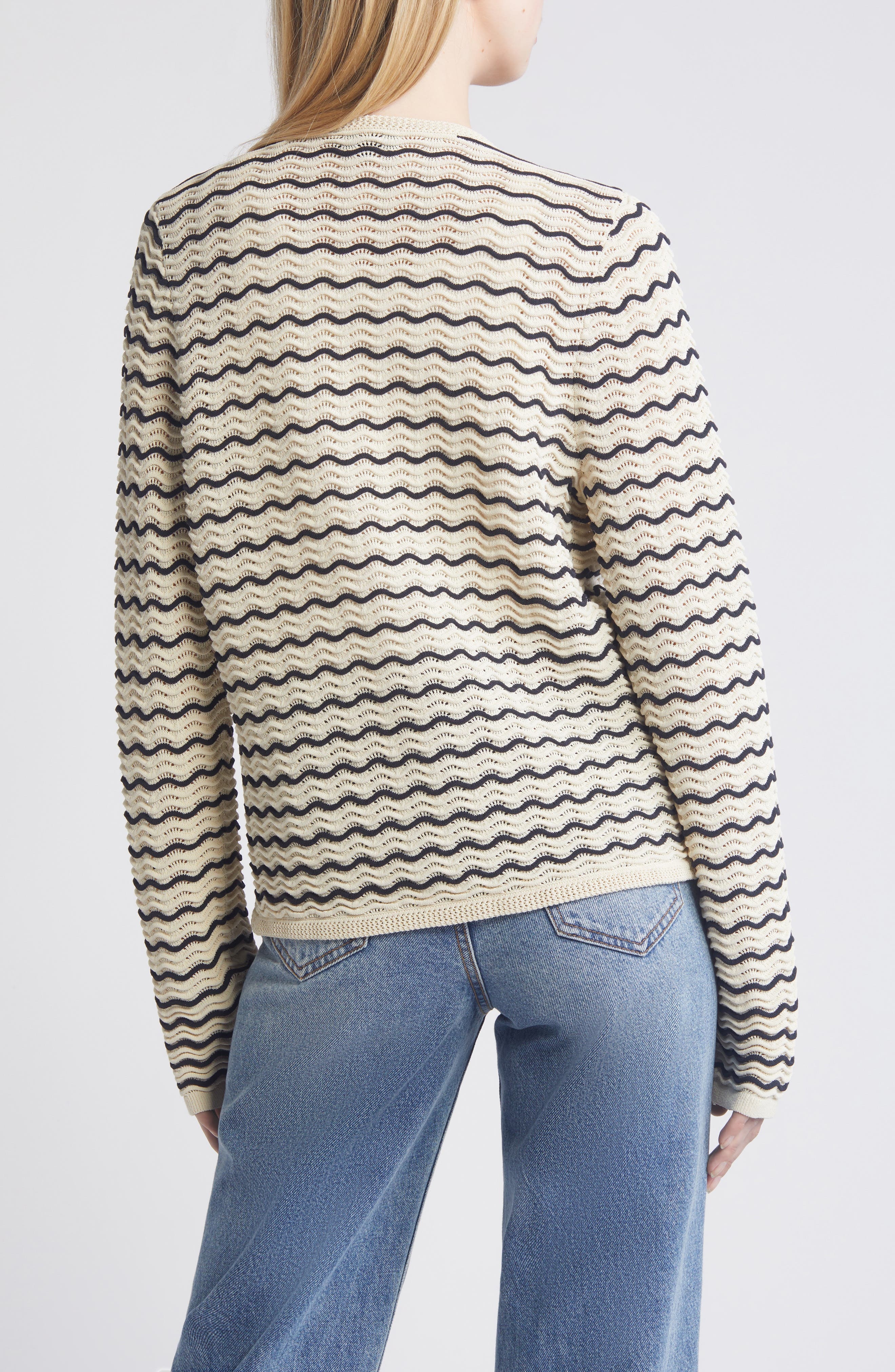 rag & bone Elisa Stripe Cardigan in Turtledove at Nordstrom - 2
