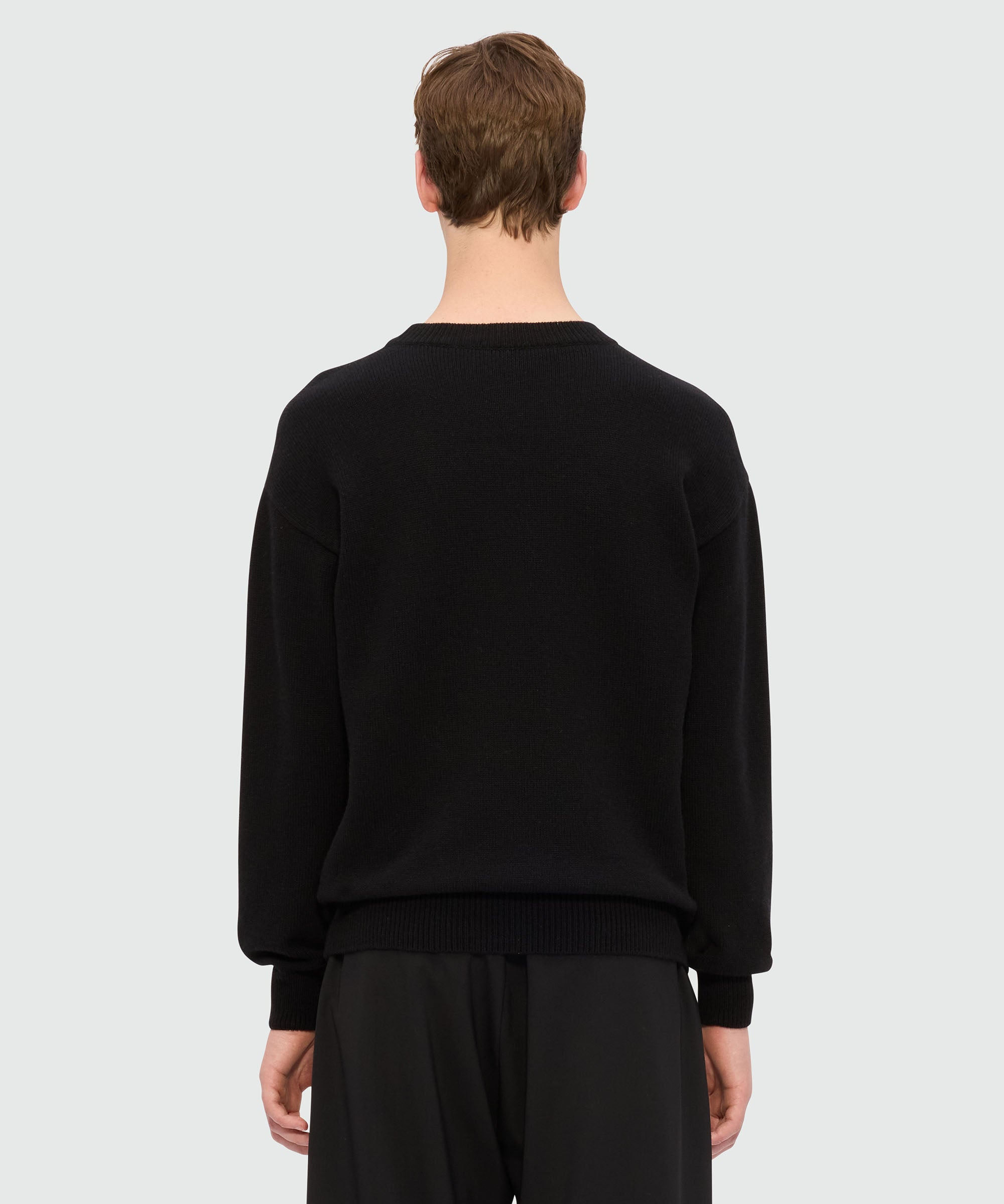 Black cashmere blend sweater with "TheMwave" patch - 3