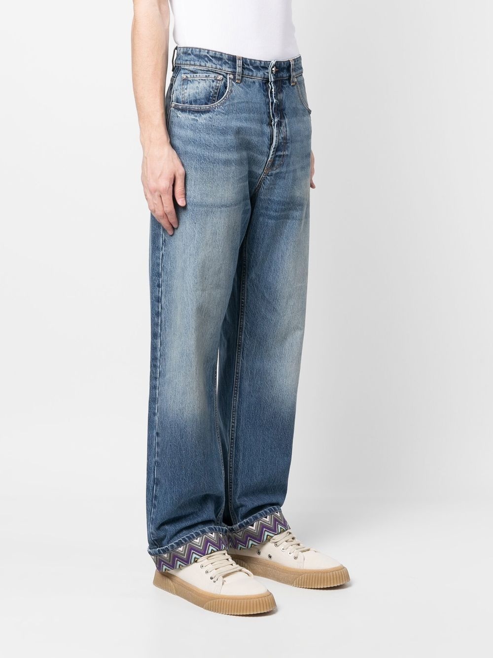 stonewashed denim jeans - 3