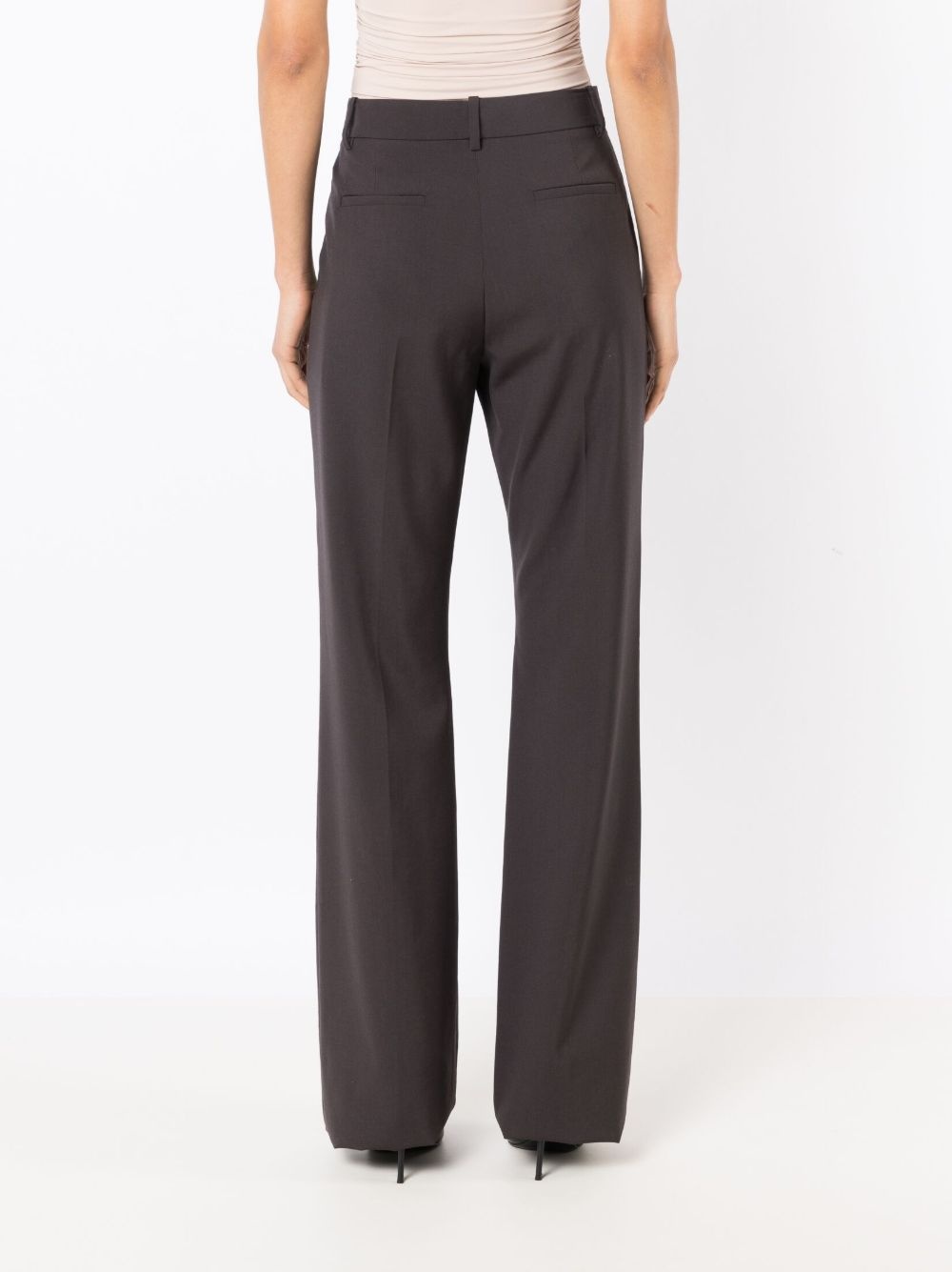 high-waisted flared trousers - 4