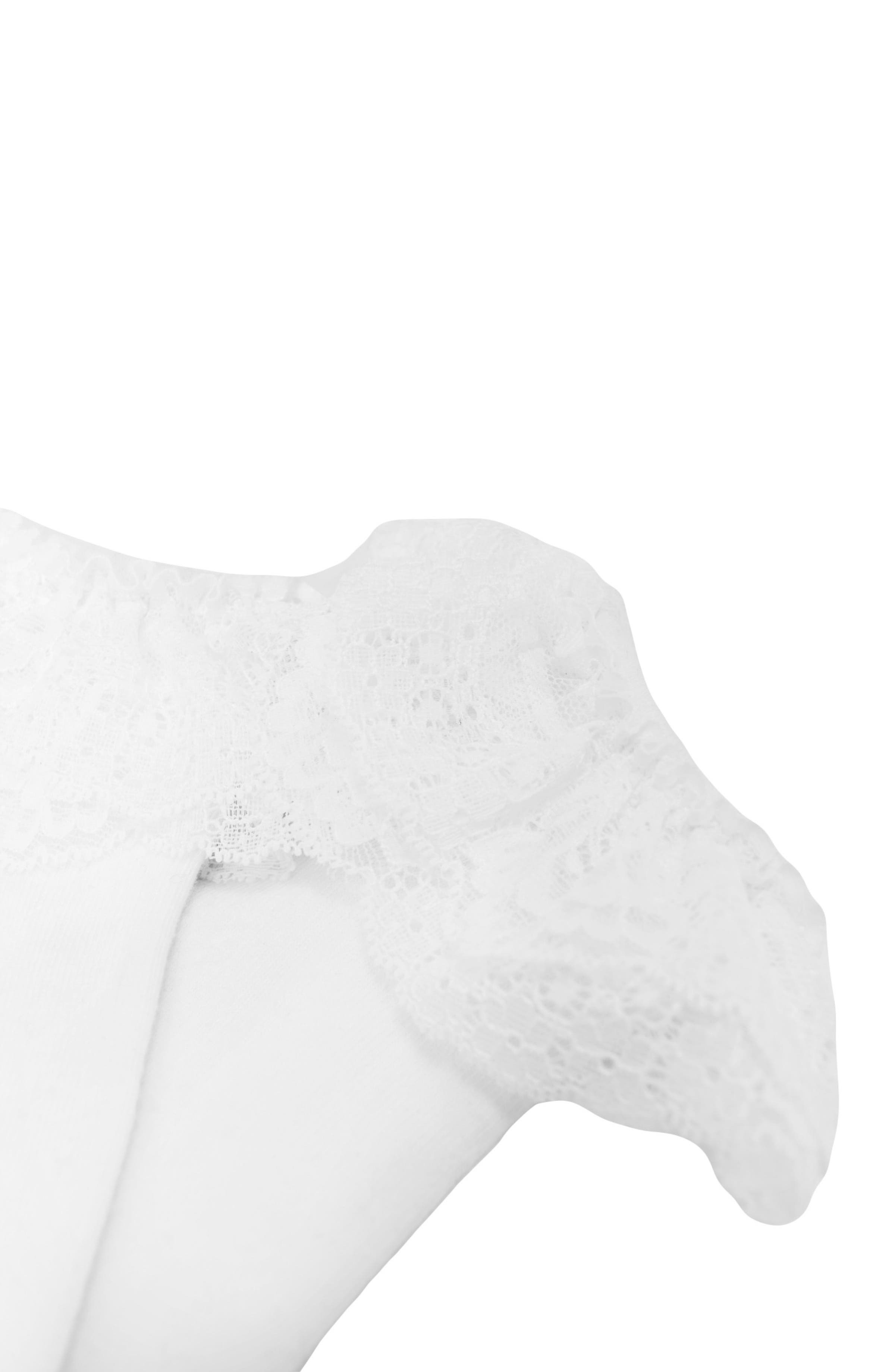 maje Lace frill socks in White at Nordstrom - 3