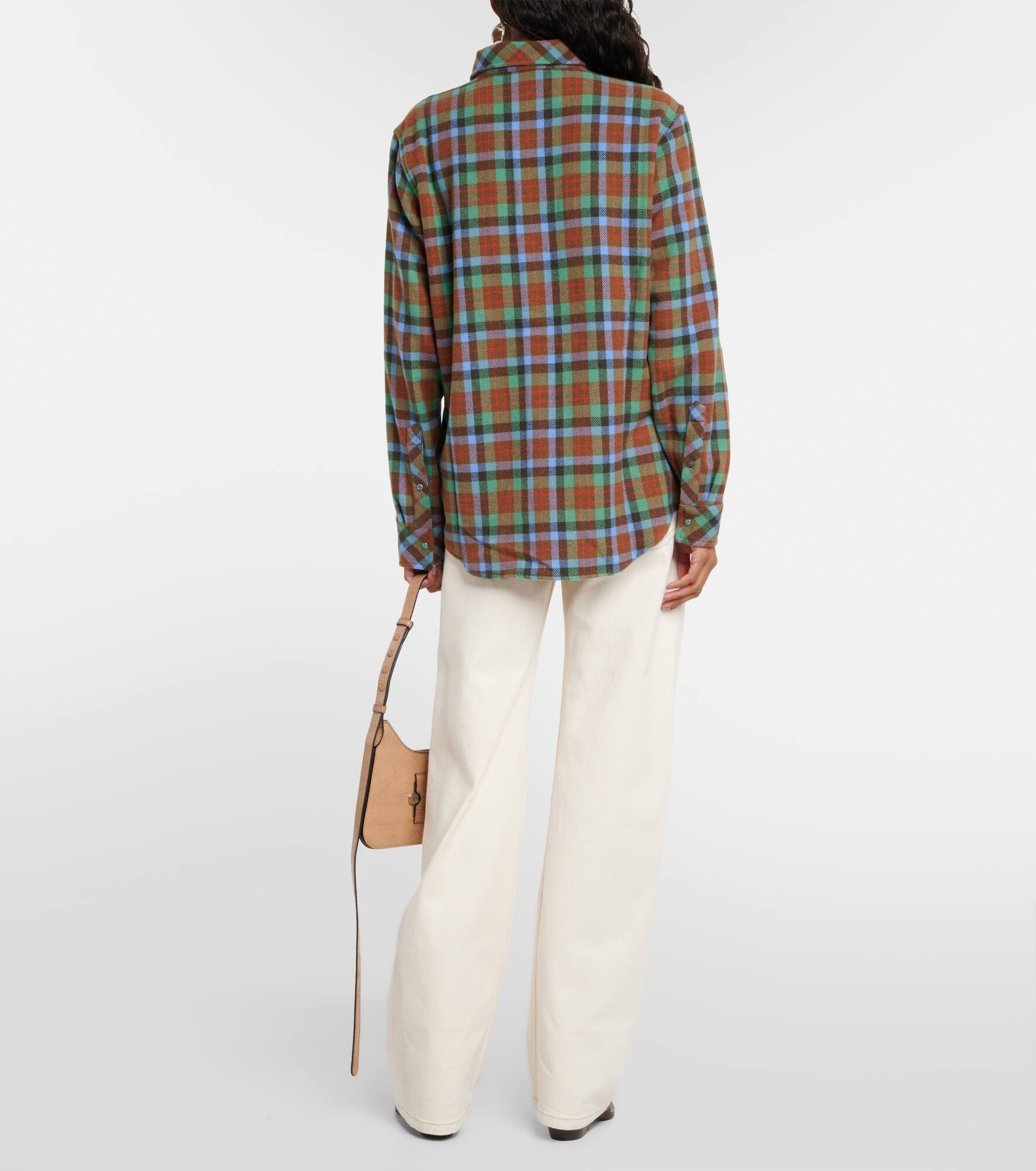 Moss tartan cashmere shirt - 3
