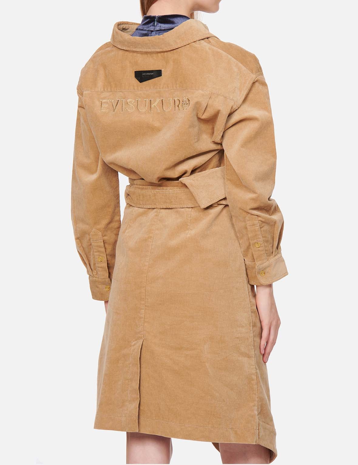 Logo Embroidered Corduroy Dress - 4