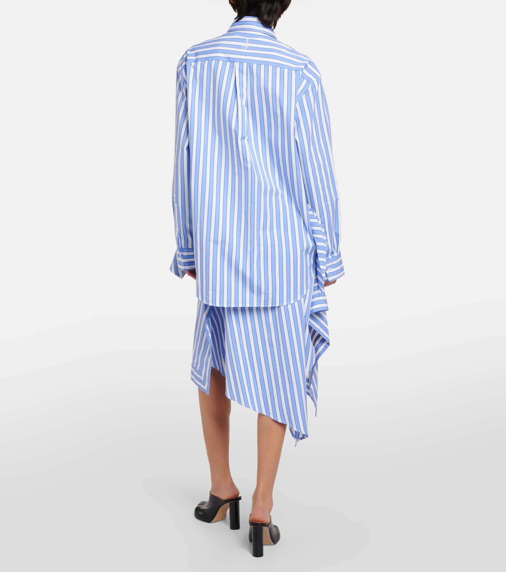 Striped peplum cotton shirt - 3