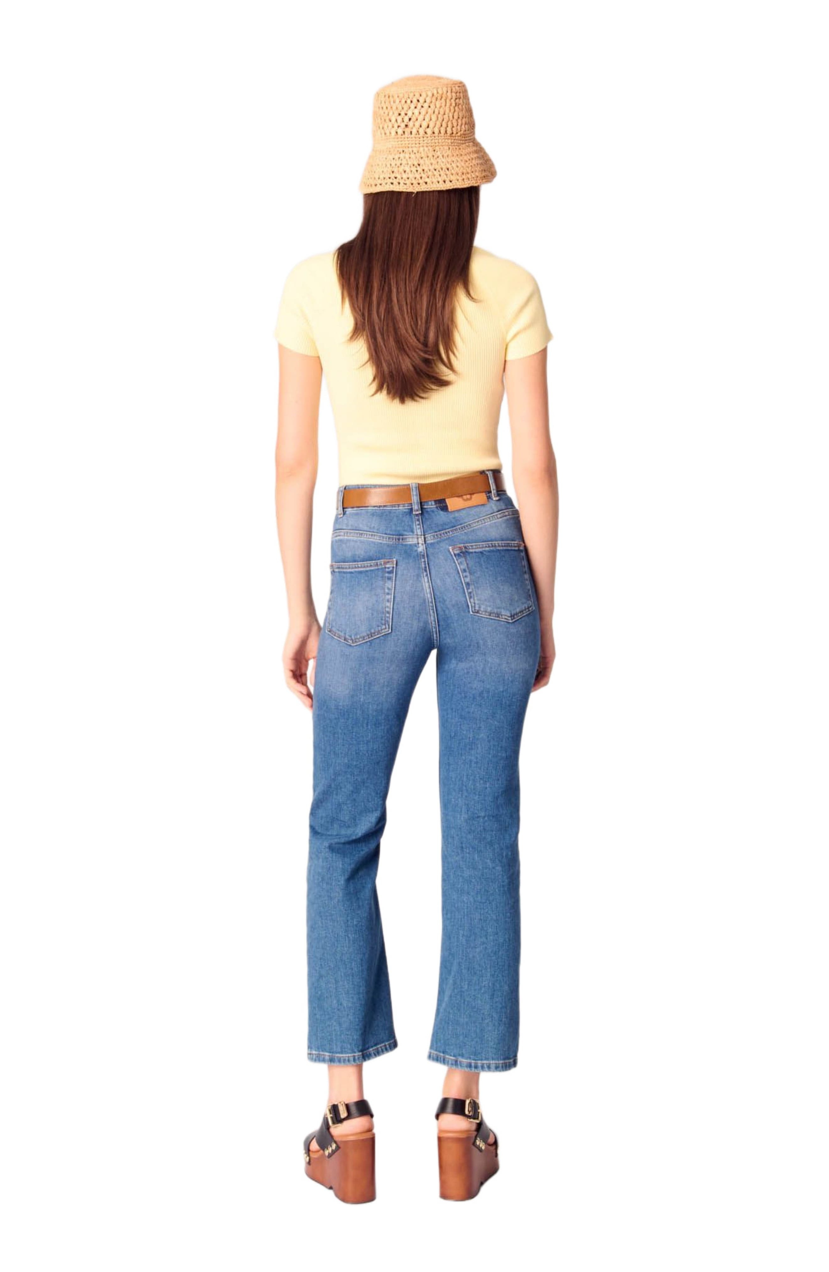 maje Rib knit top in Yellow at Nordstrom - 2