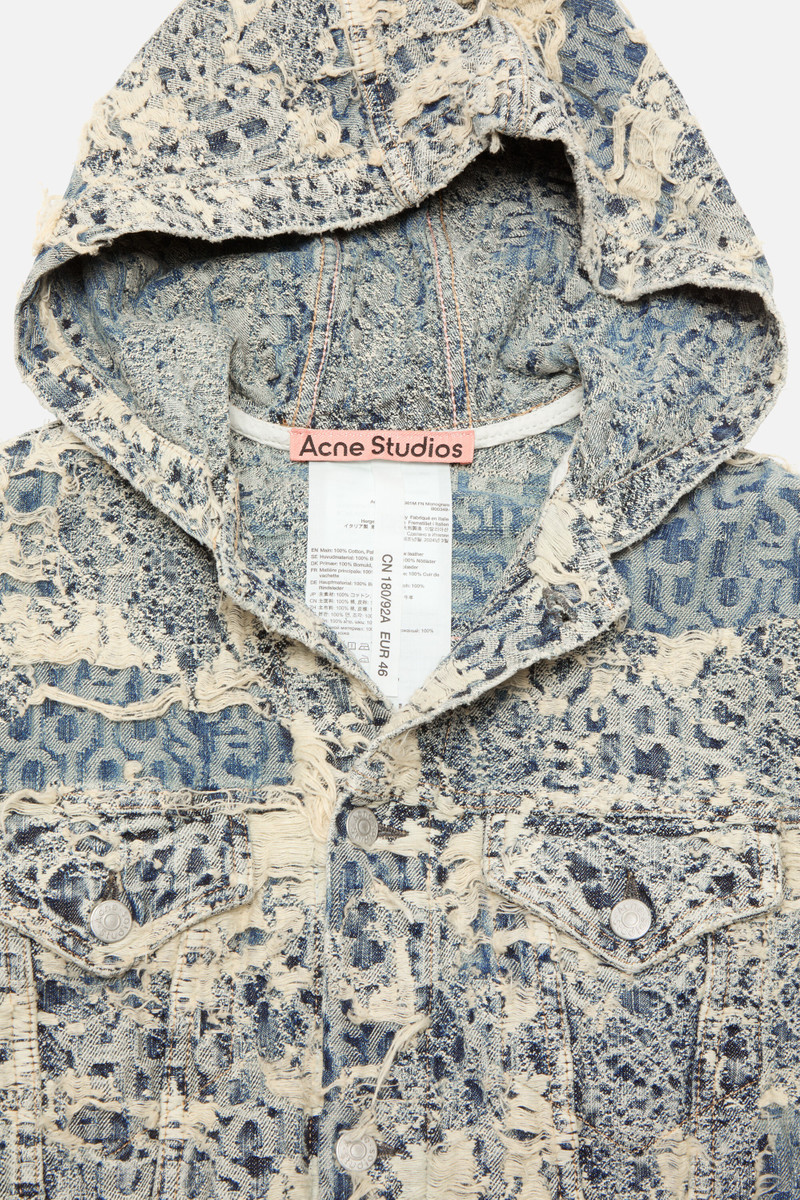 Denim jacket with hood - Mid Blue 5