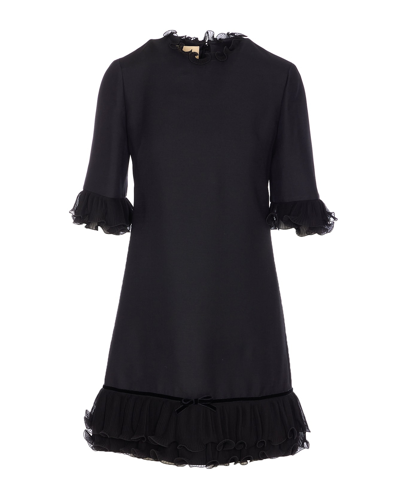 Solid Crepe Couture Dress - 1