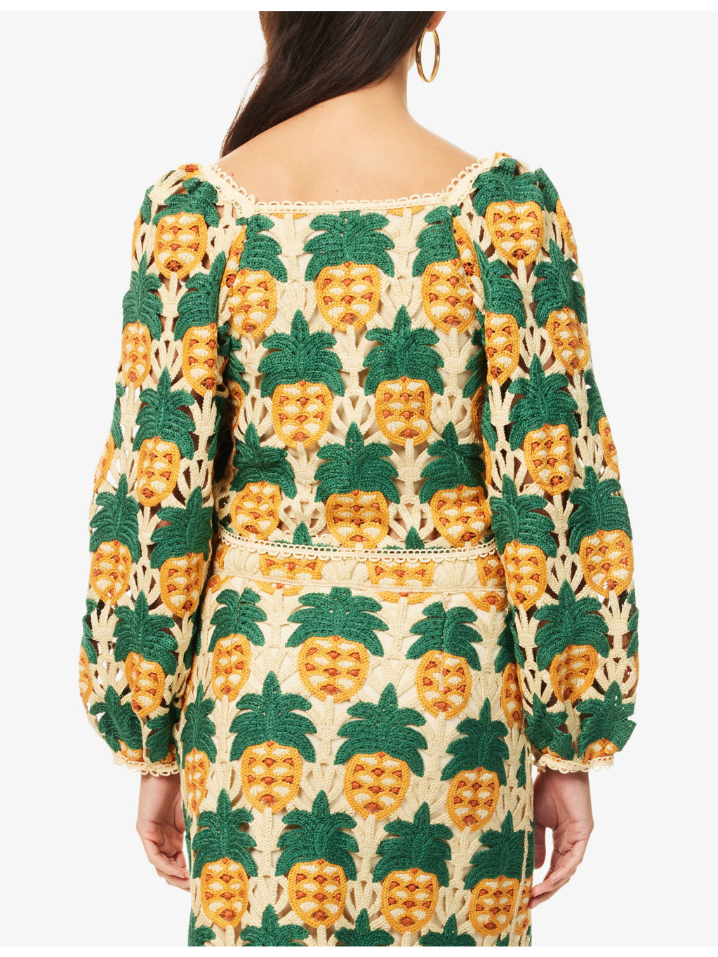 Pineapple Crochet Woven Top - 4