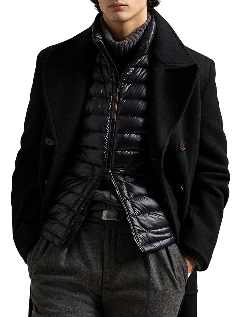 Men's Quilted Down Vest - Polo Black Glossy 5