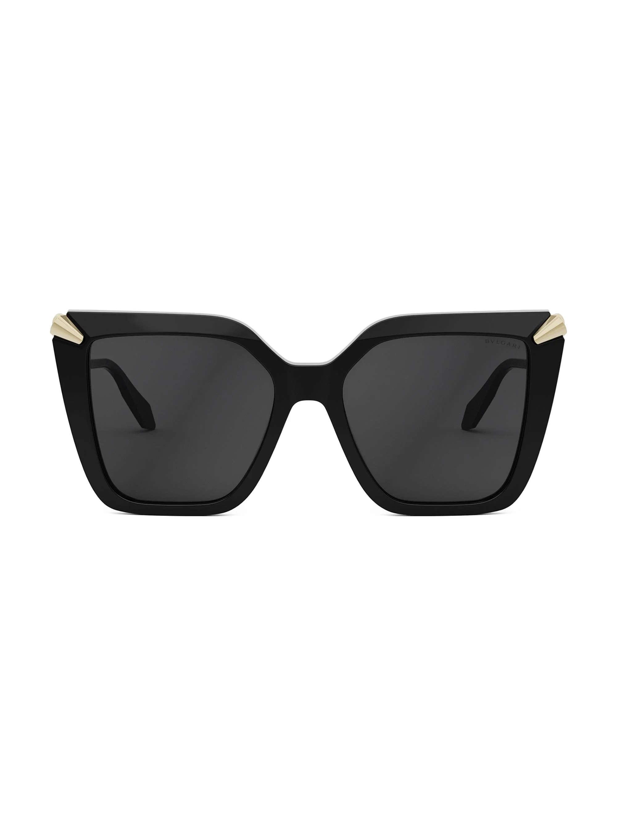 Women's Serpenti 55MM Butterfly Sunglasses - Black Gold Dark Grey - 1