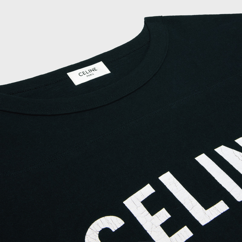 celine paris boxy t-shirt in cotton jersey 3