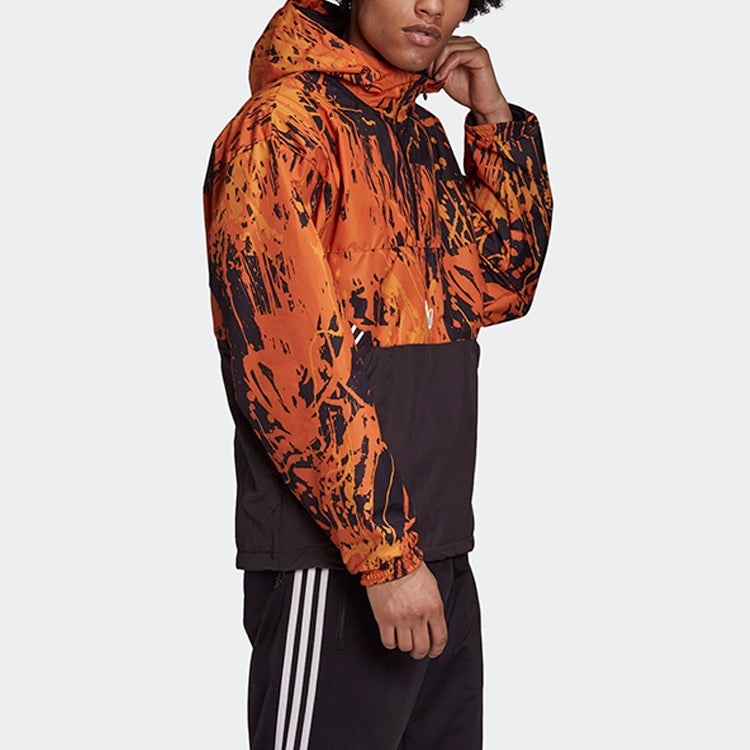 adidas originals Tlm 02 Wb Flame Colorblock Stand Collar hooded Casual Sports Jacket Orange GD5803 - 7