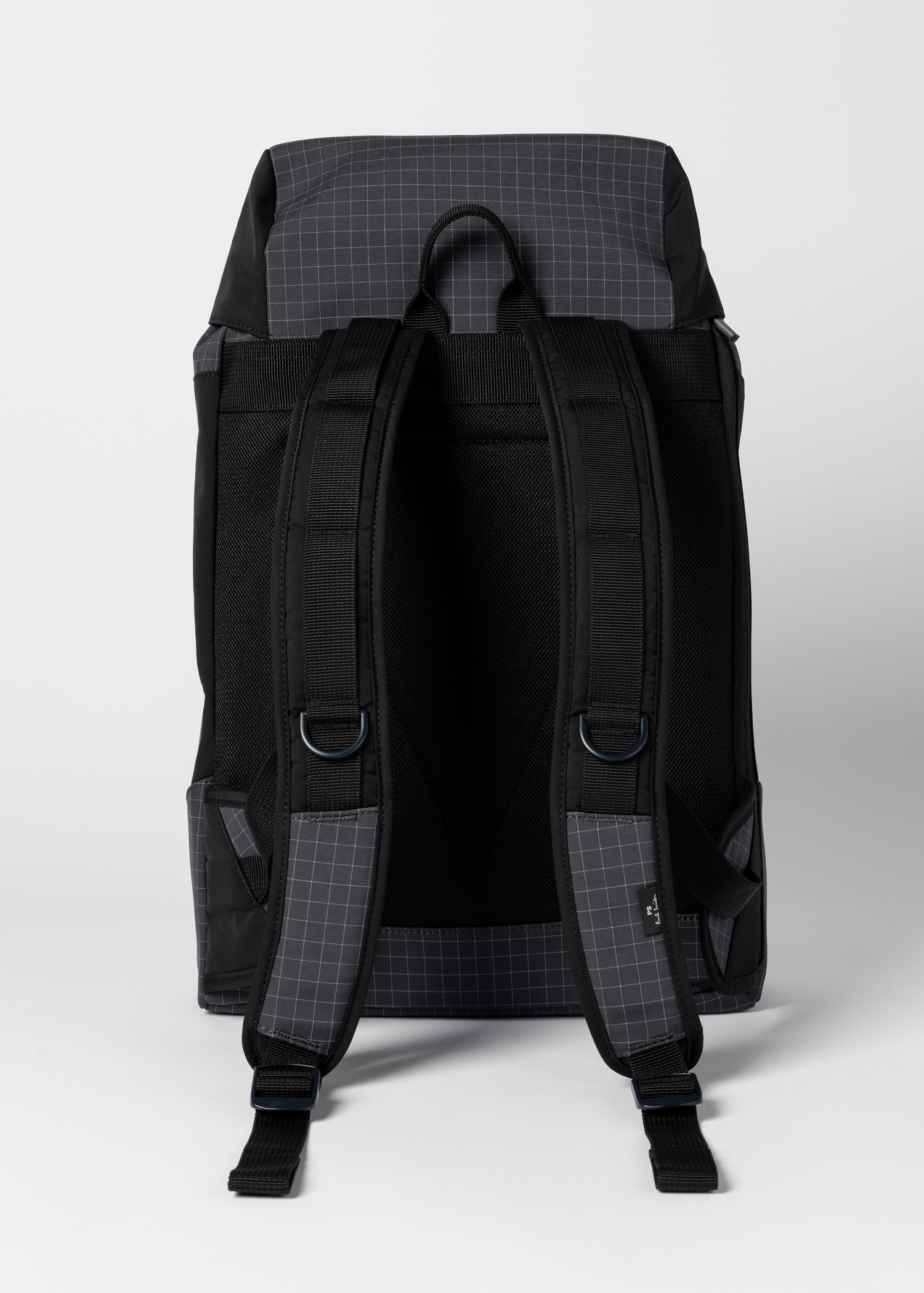 Grey Reflective-Check Backpack - 4