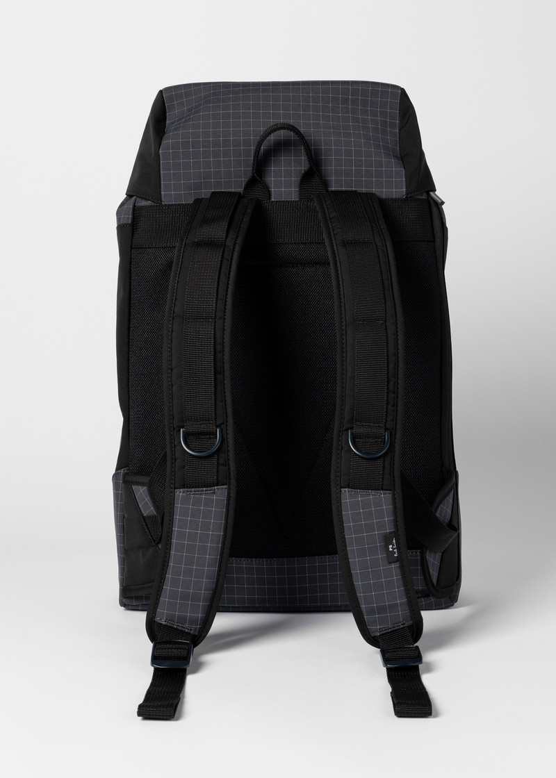Grey Reflective-Check Backpack 4