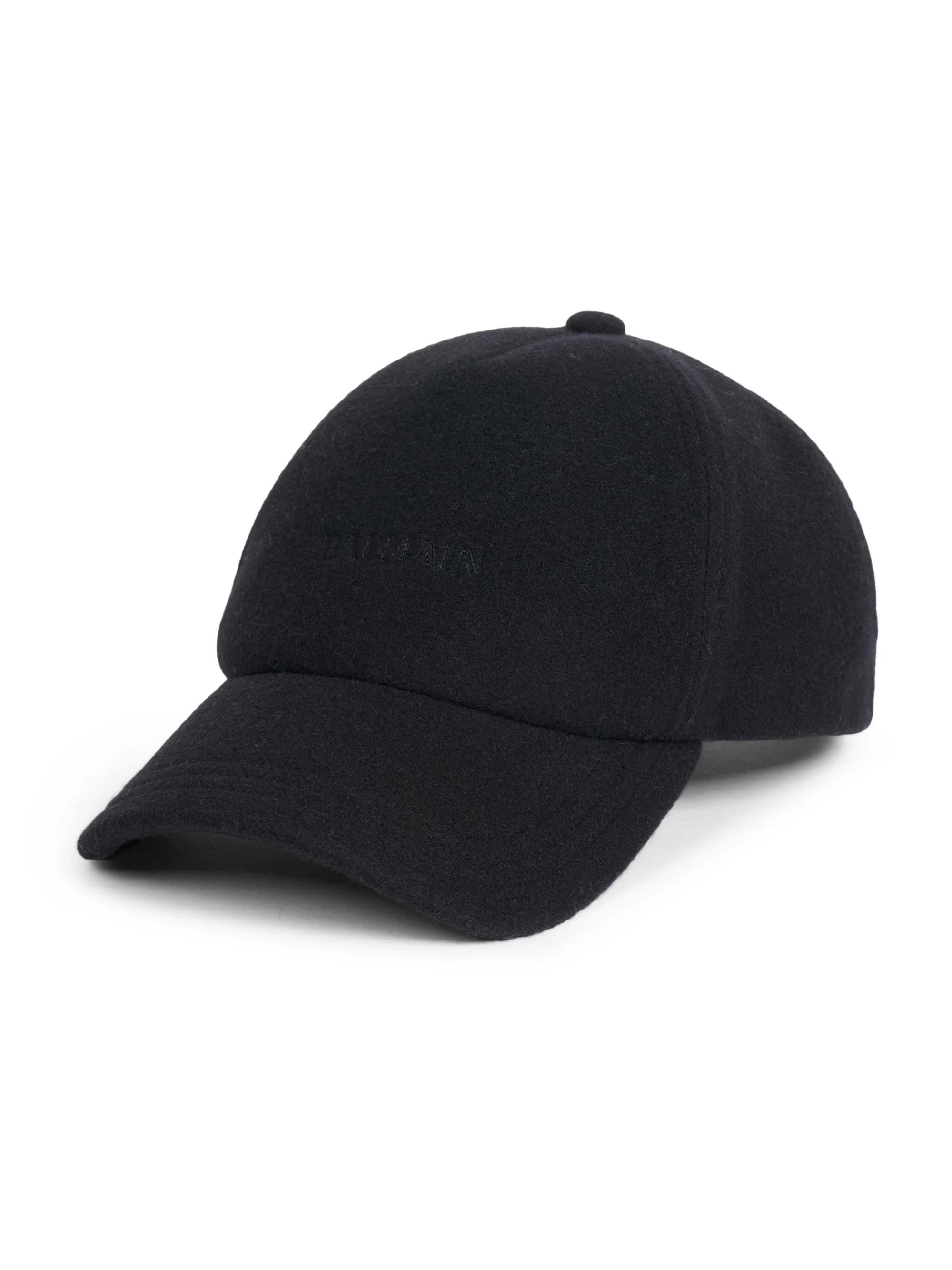 Men's Wool Baseball Cap - Black - 1