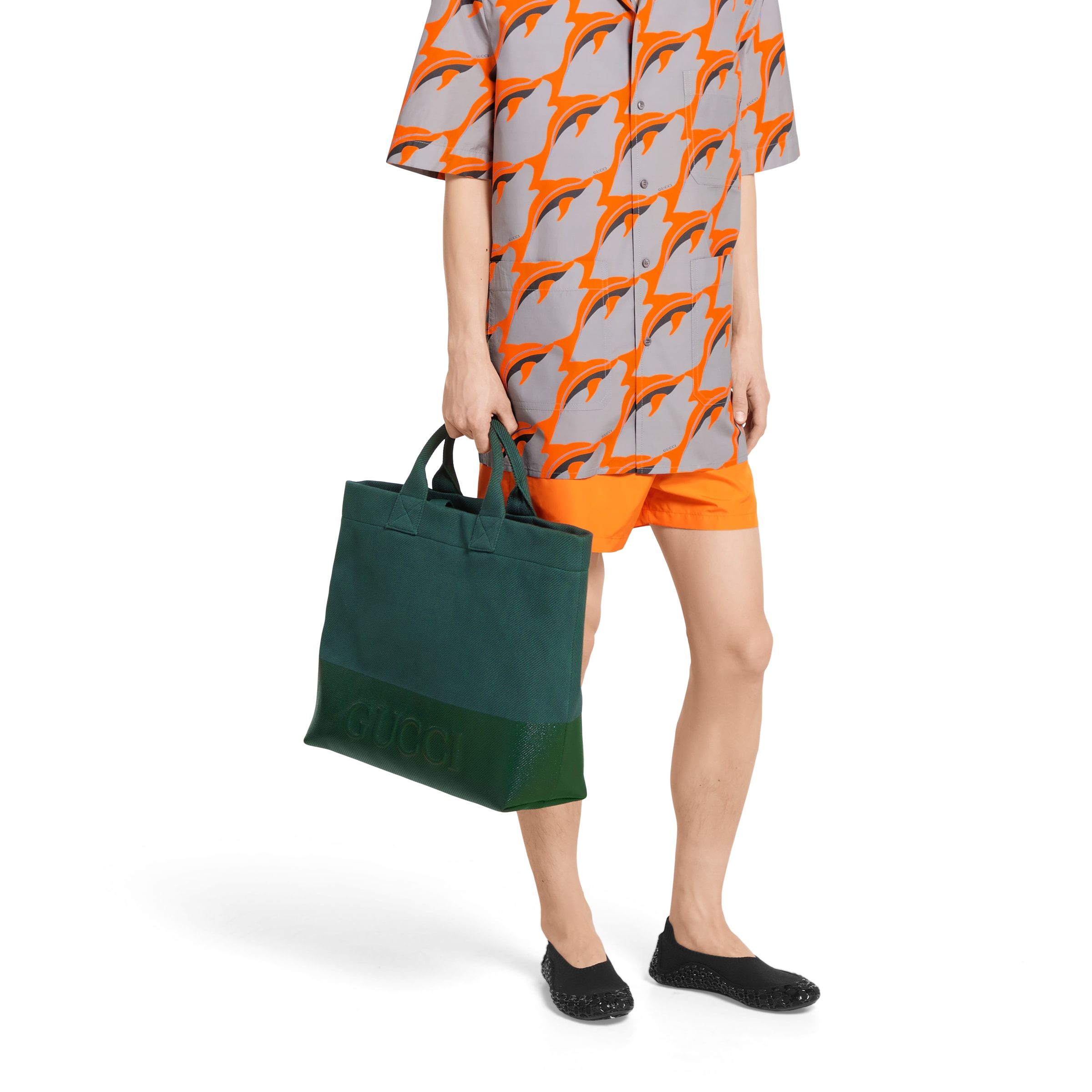 Canvas tote bag with embossed detail - 4
