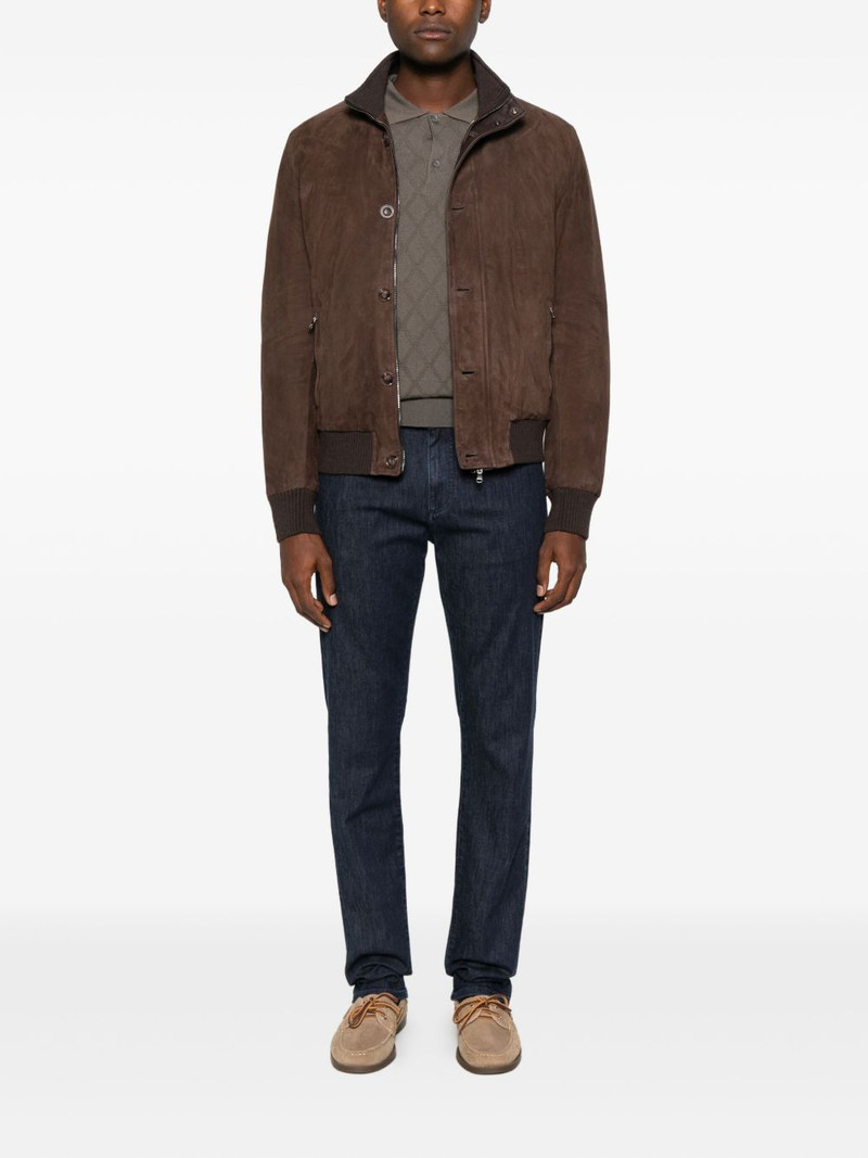 Canali diamond-pattern polo shirt outlook