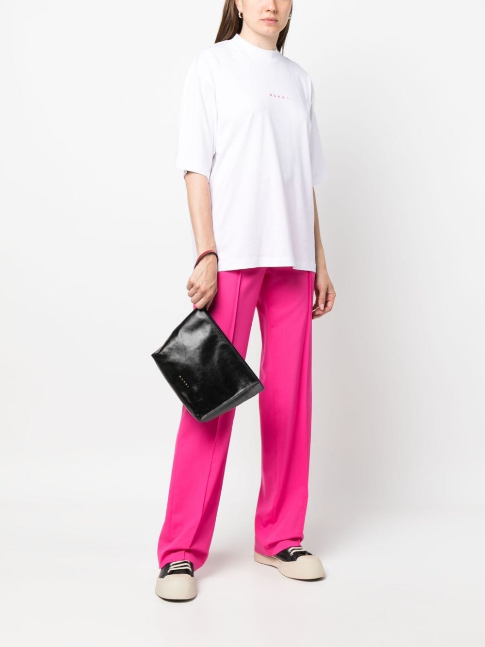 colourblock logo-print clutch - 2