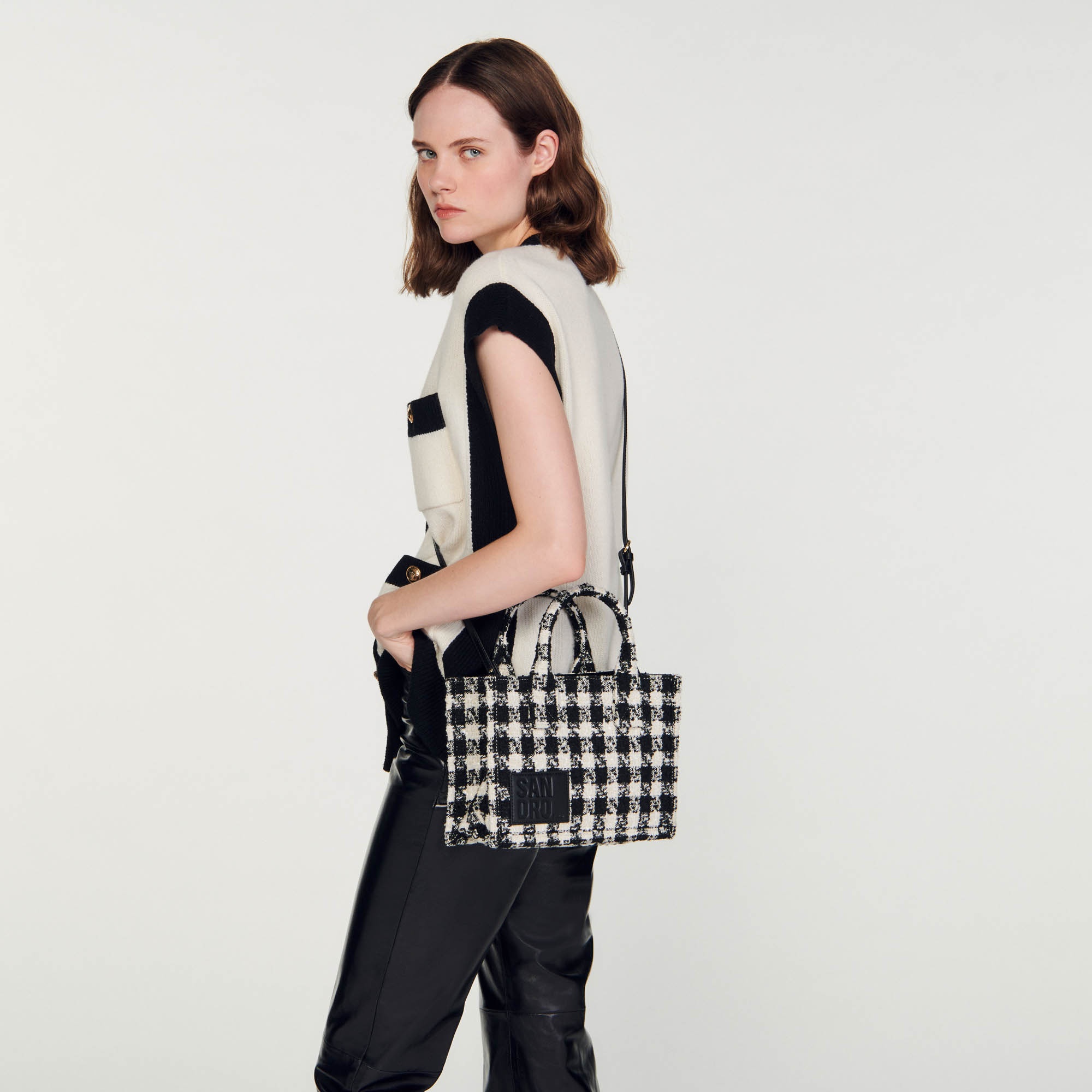 Small tweed Kasbah tote bag - 3