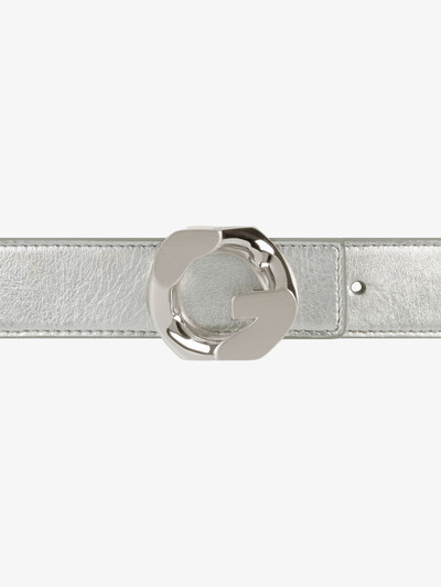 Givenchy G CHAIN BUCKLE REVERSIBLE BELT IN LAMINATED LEATHER outlook
