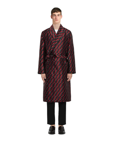 Prada Checked print silk jacquard robe outlook