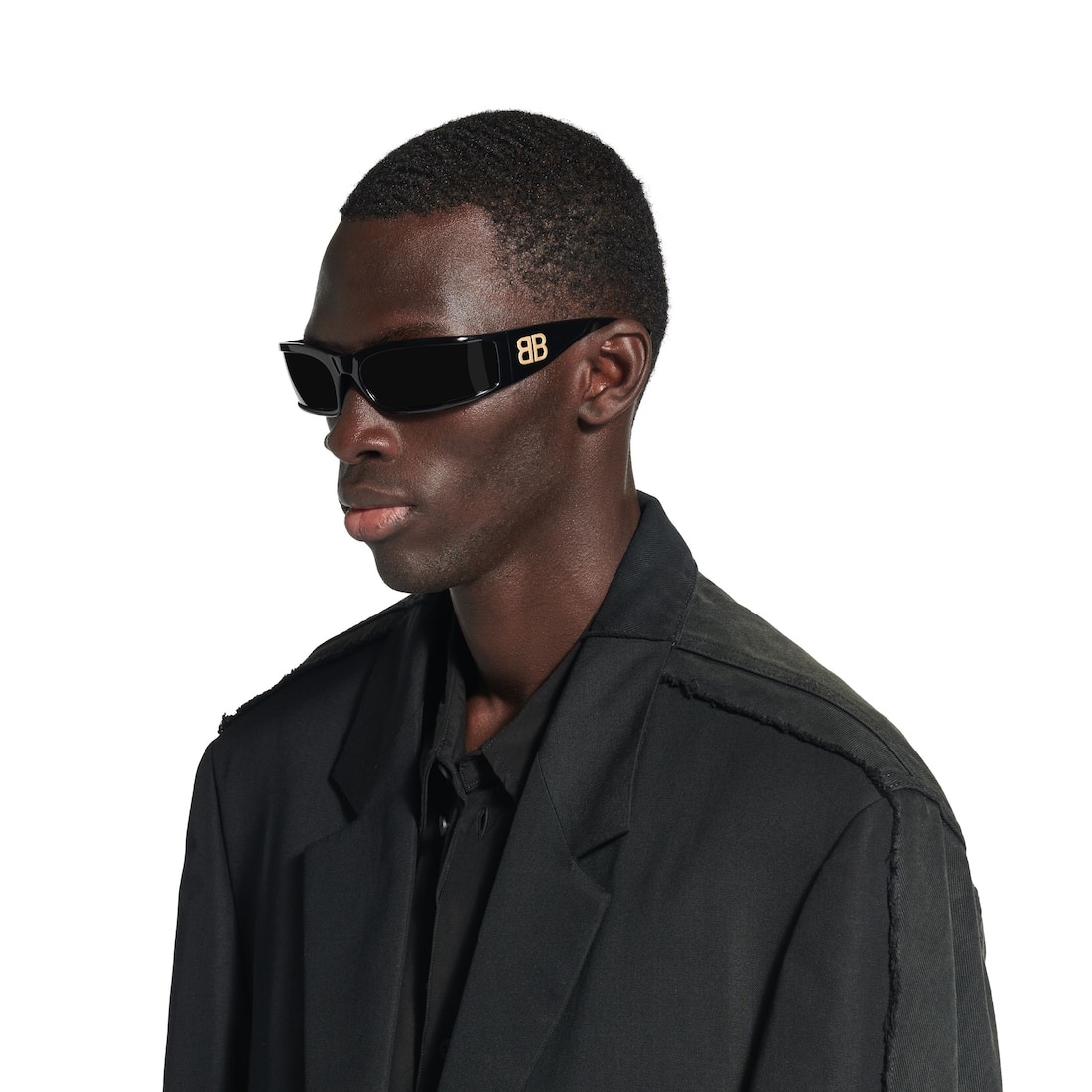 Sunset Rectangle Sunglasses  in Black - 7