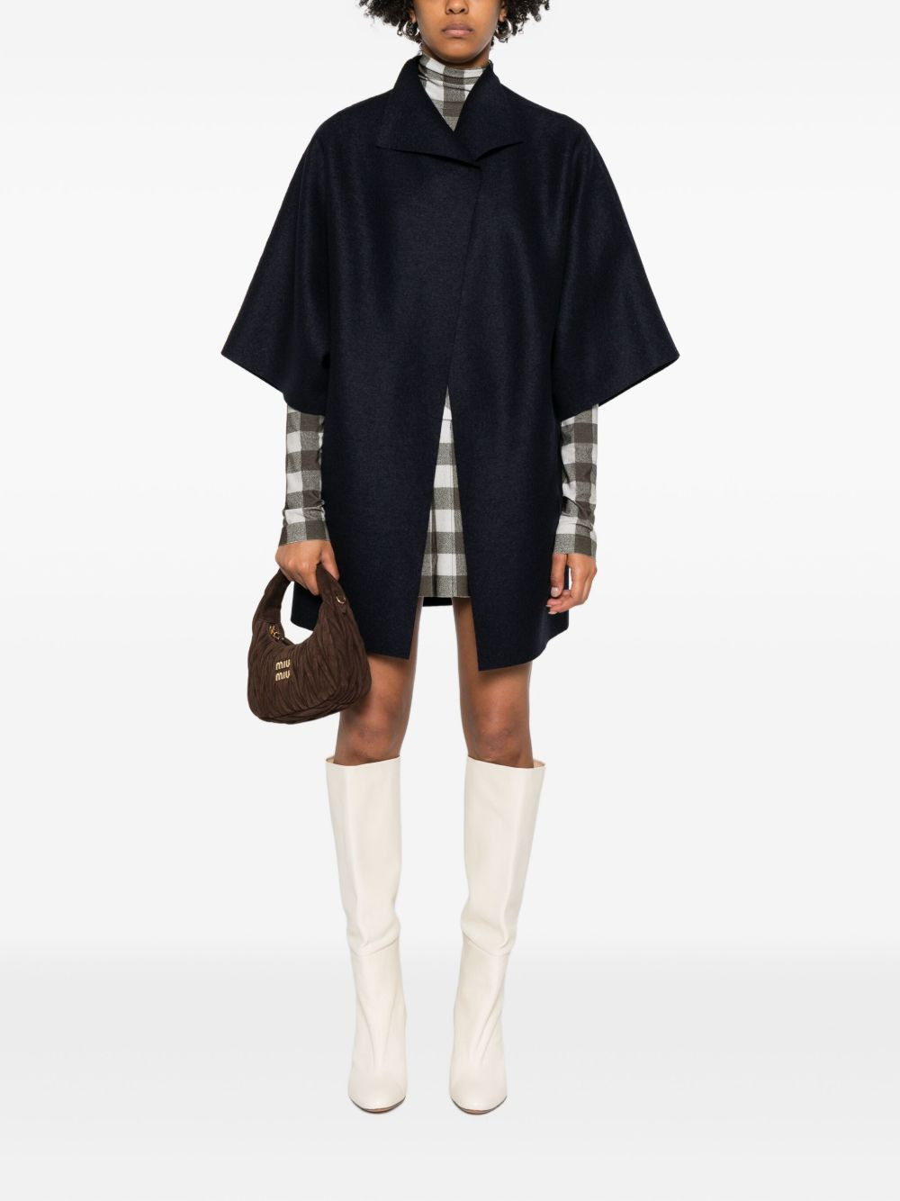 short-sleeve collared coat - 2