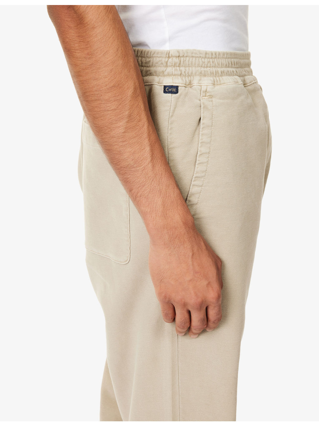 Pull On Straight-Leg Cotton-Blend Trousers - 5