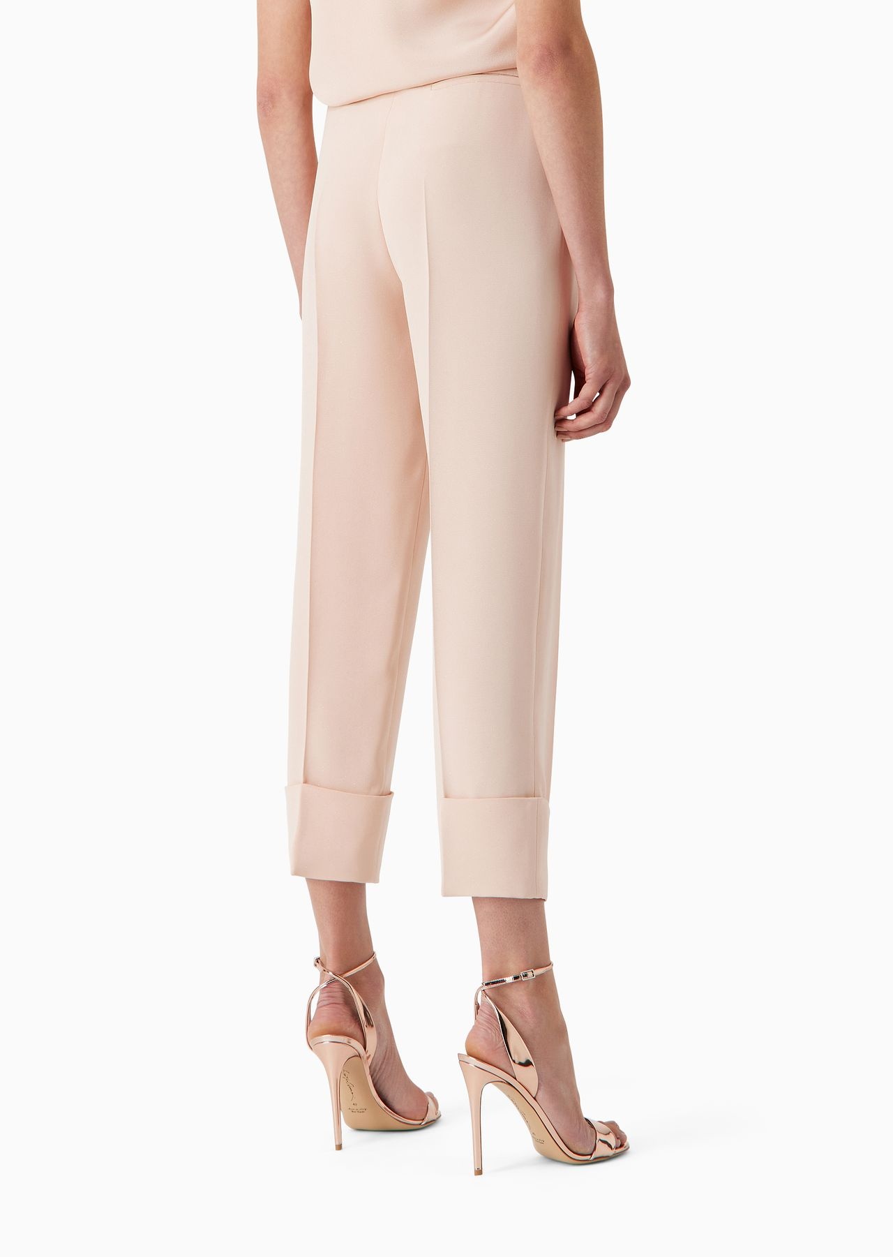 パンツ GIORGIO ARMANI MAROCAIN GLITTERY SILK PANTS Giorgio Armani High-Rise Marocain Glittery Silk Trousers