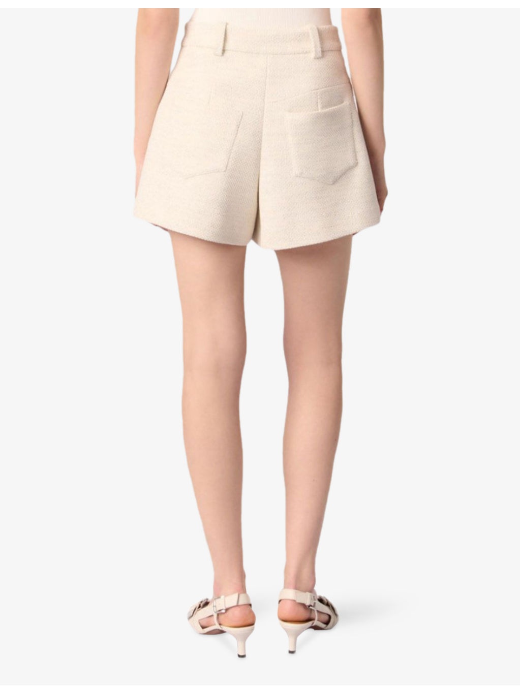Wide-Leg High-Rise Tweed Shorts - 4