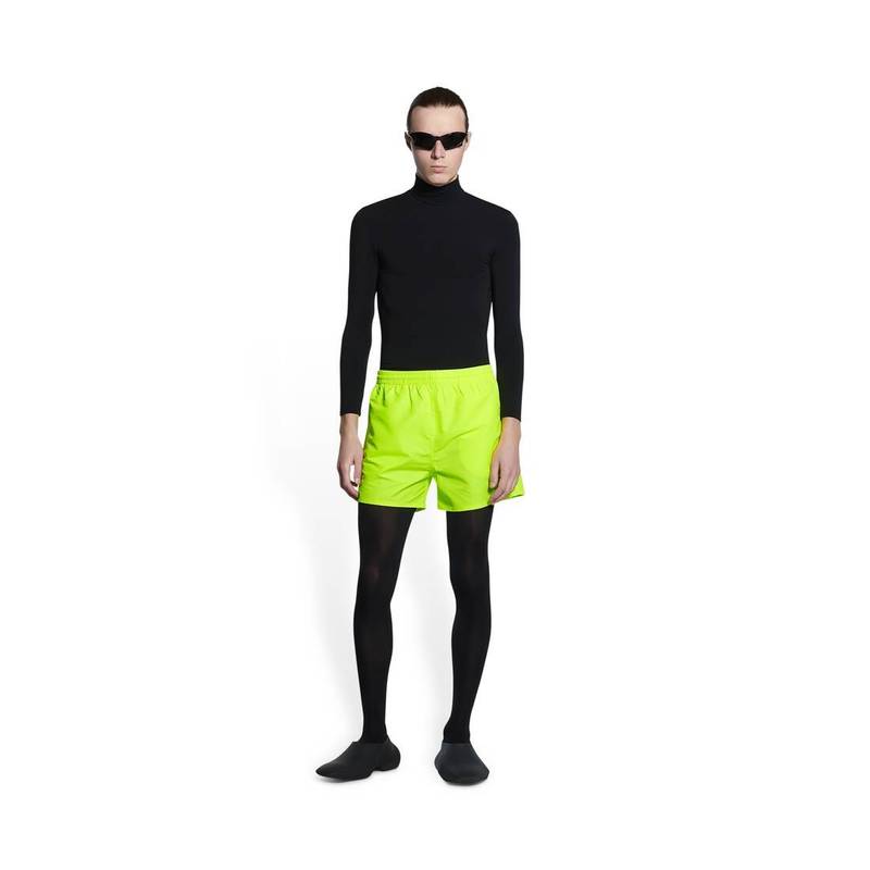 BALENCIAGA Men's Swim Shorts in Yellow outlook