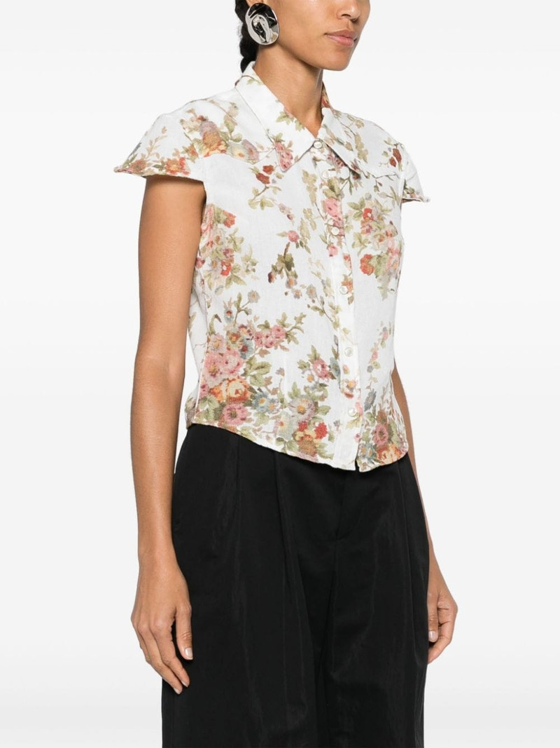 Daisy cotton cropped shirt 3