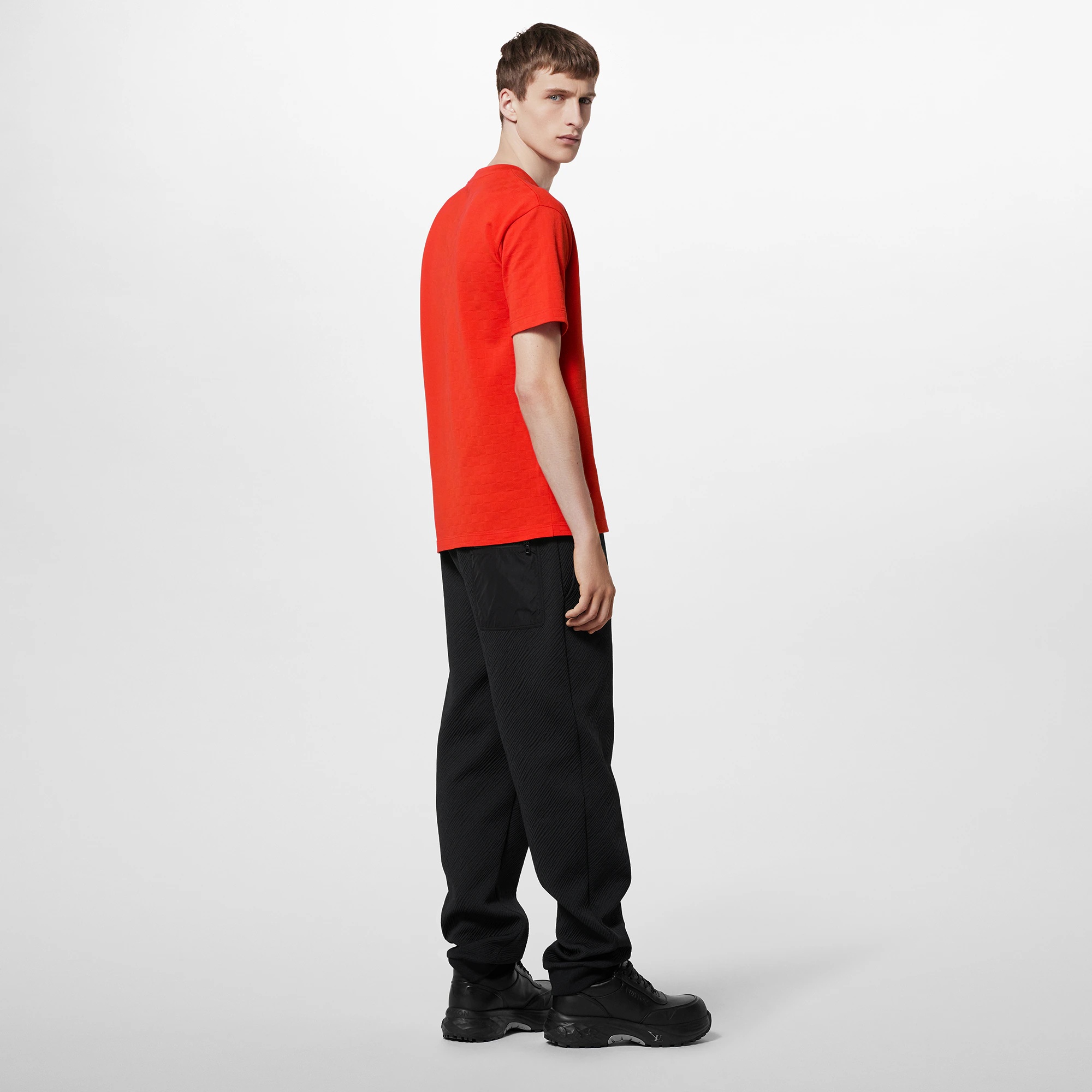 Cotton Half Damier Pocket T-Shirt - 3