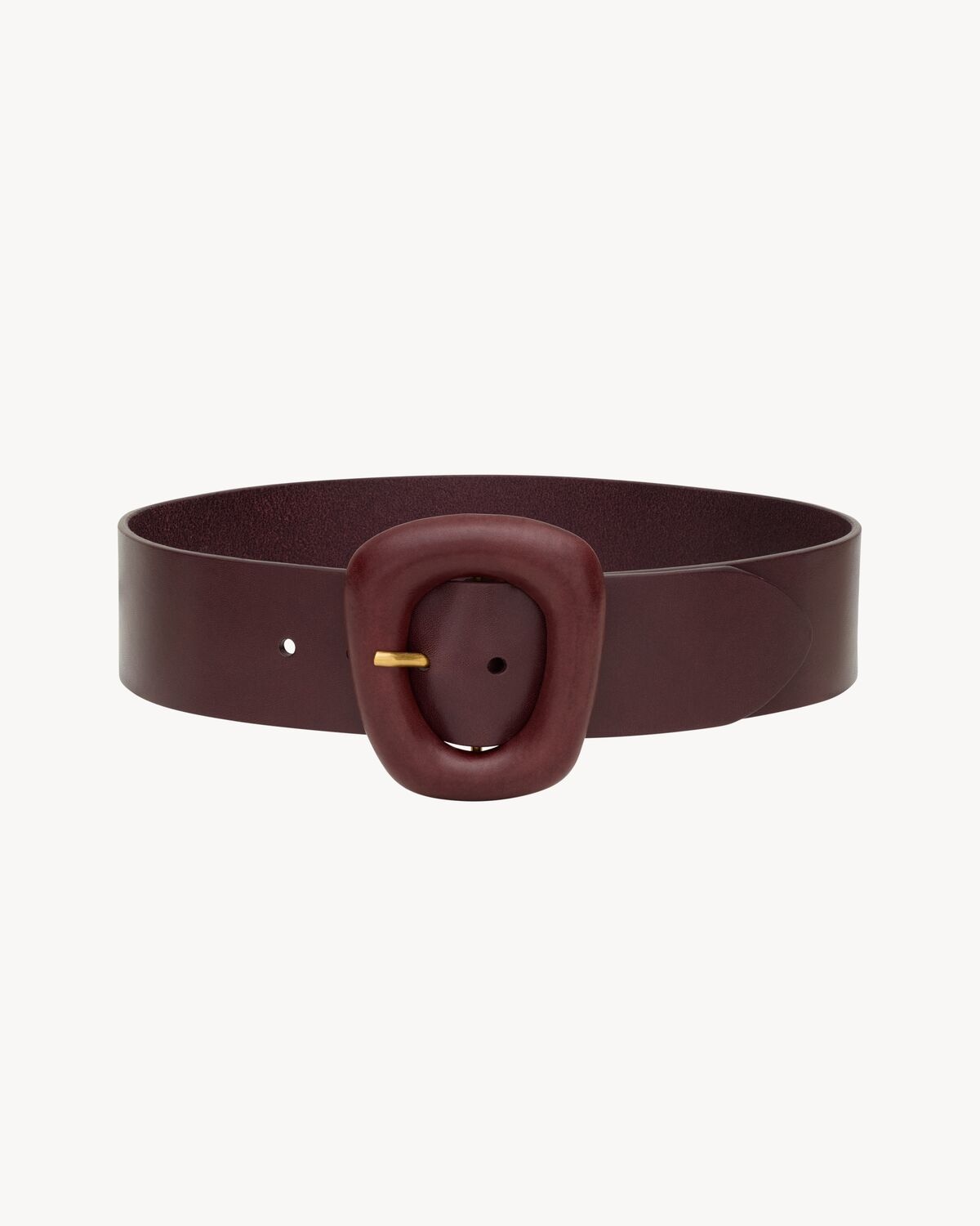 Leather waist belt Dark purple - 3