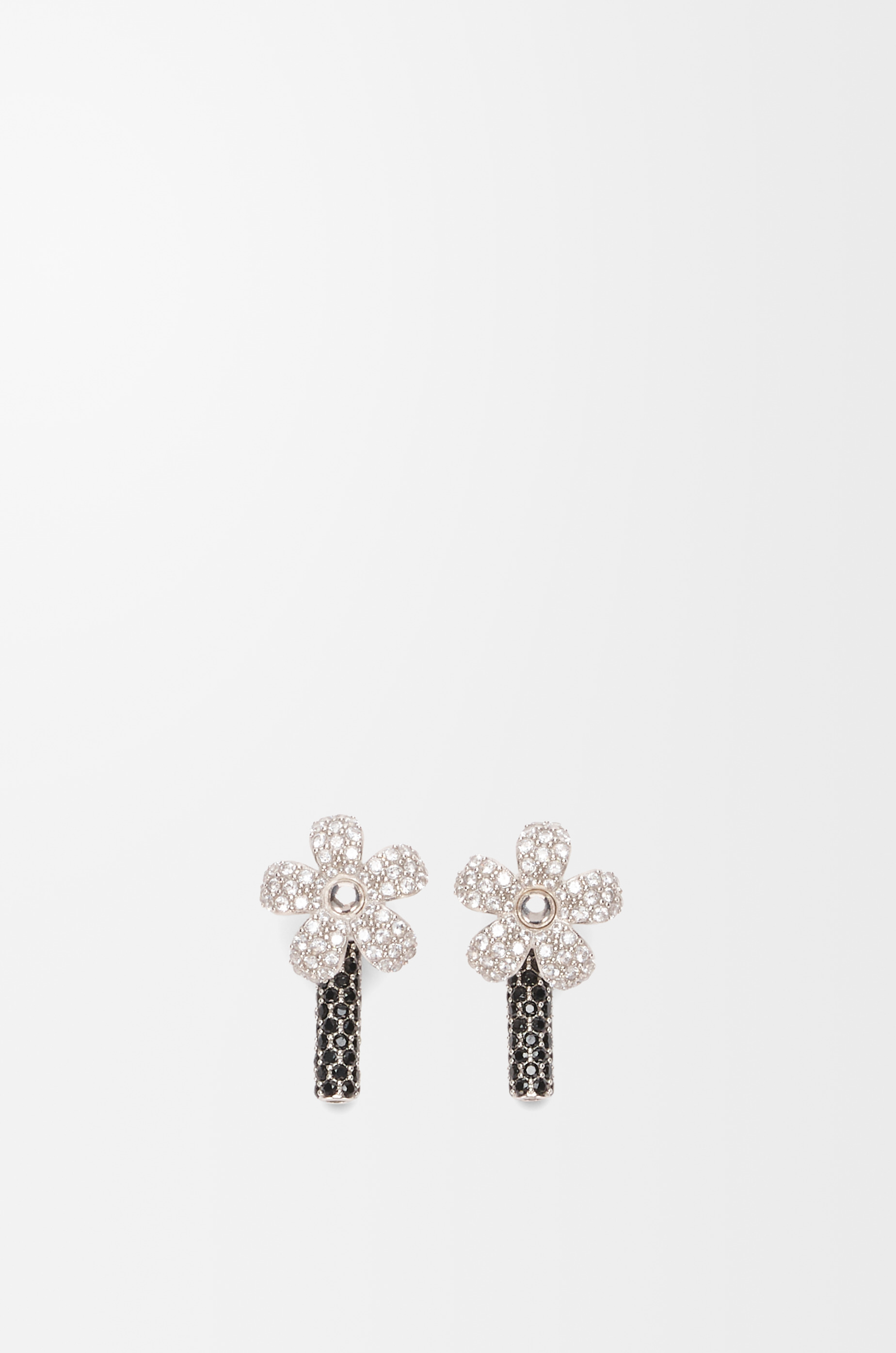 Flor earrings in sterling silver and crystals - 2