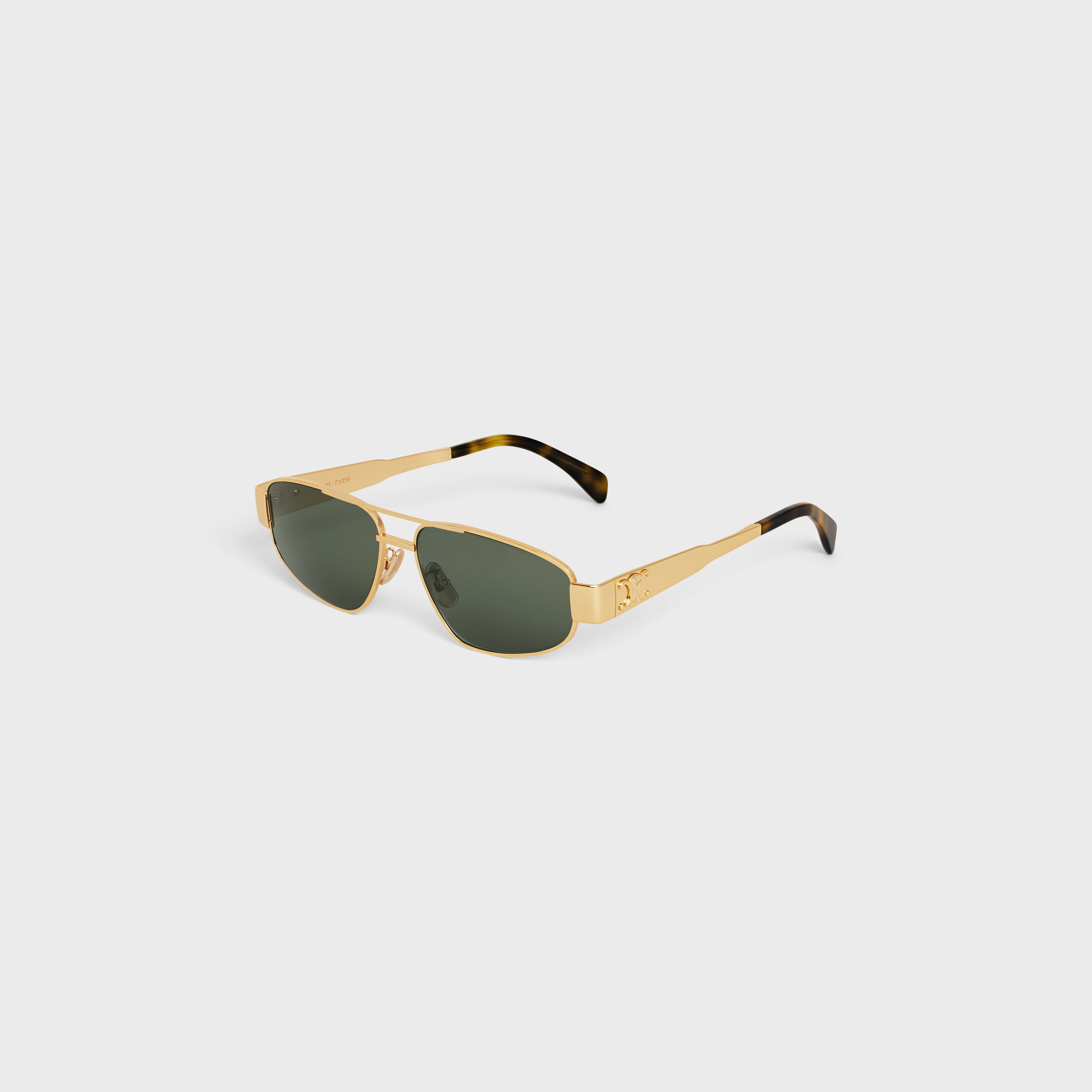 【CELINE】TRIOMPHE L 03 SUNGLASSES●4S281CMLB36SM Triomphe Metal 03 Sunglasses in Metal - SILVER / SMOKE | CELINE