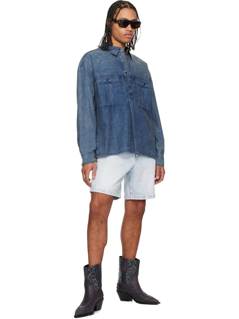 Isabel Marant Blue Jeffry Shorts outlook