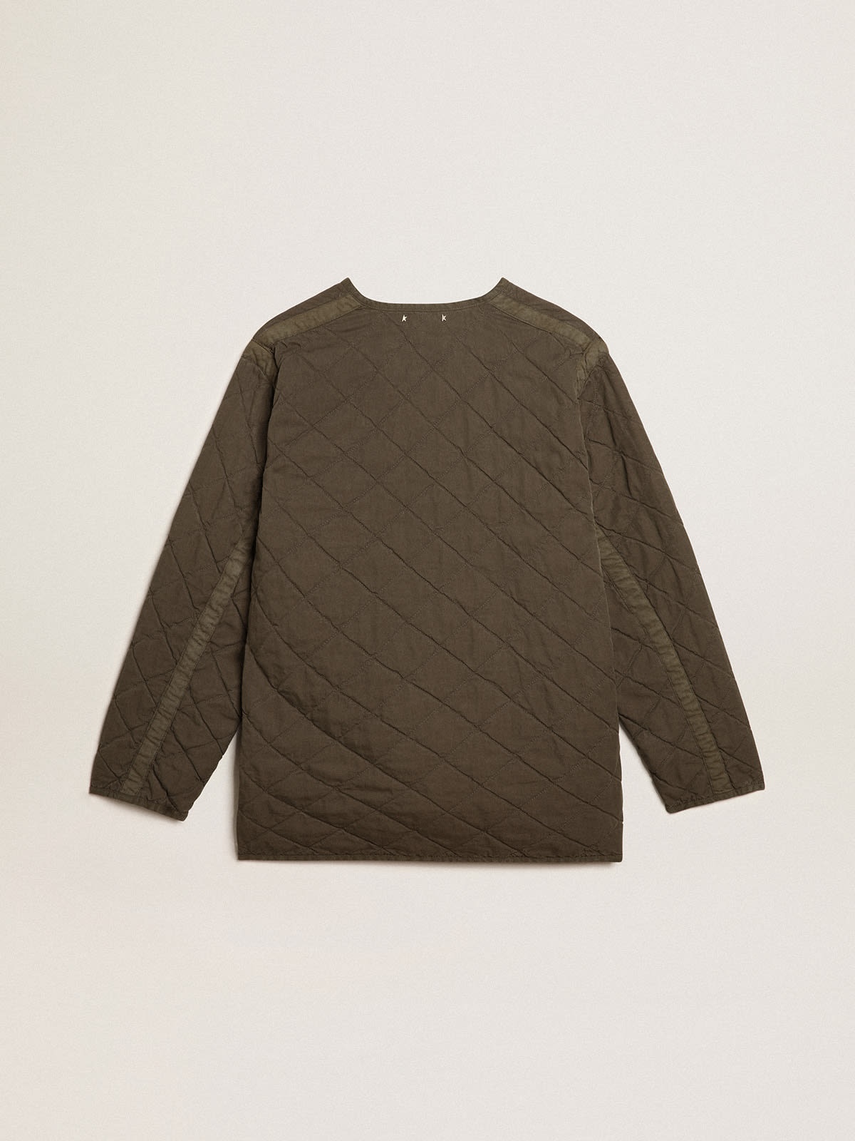 Olive-green quilted jacket - 6