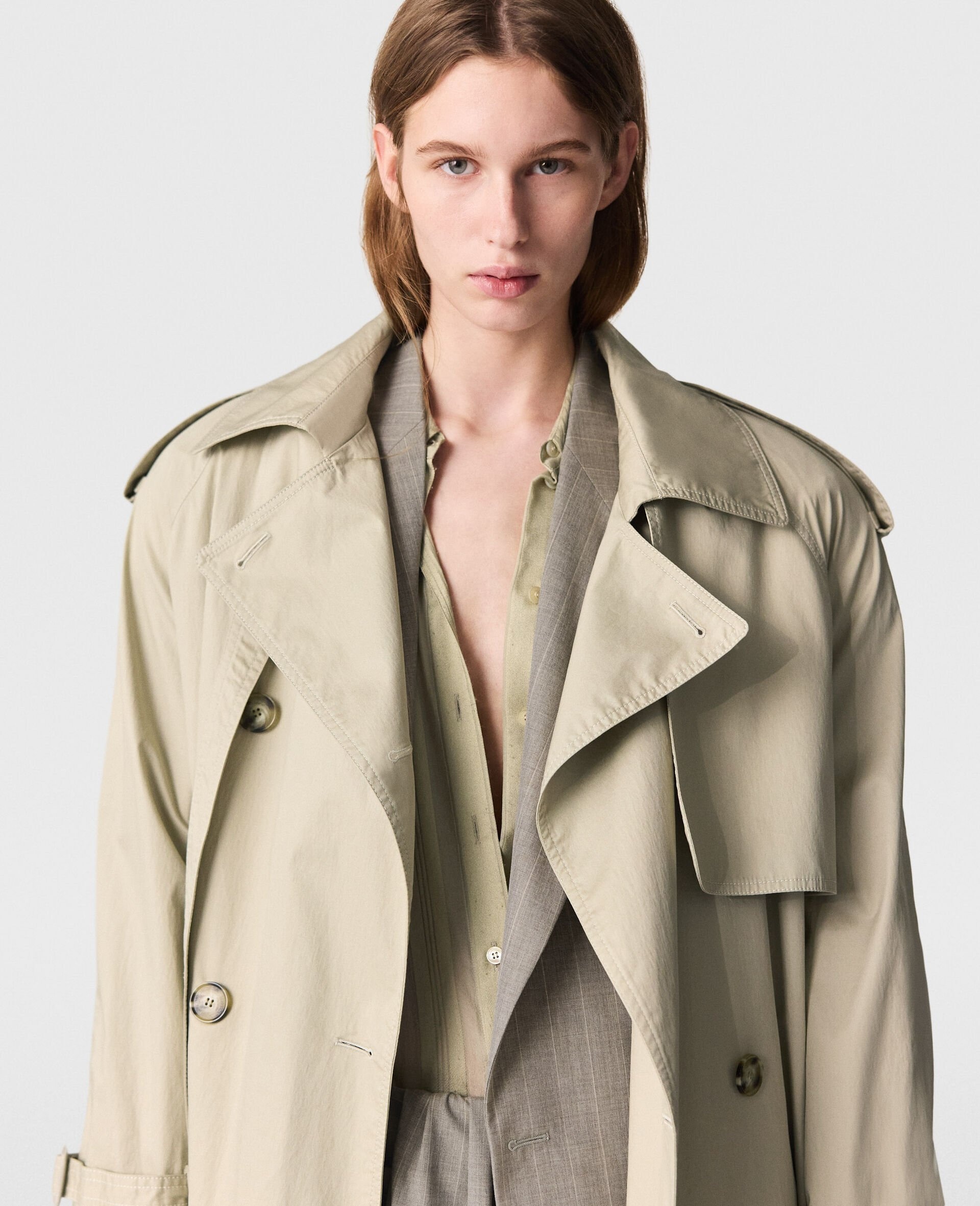 Oversized Belted Trench Coat - 4