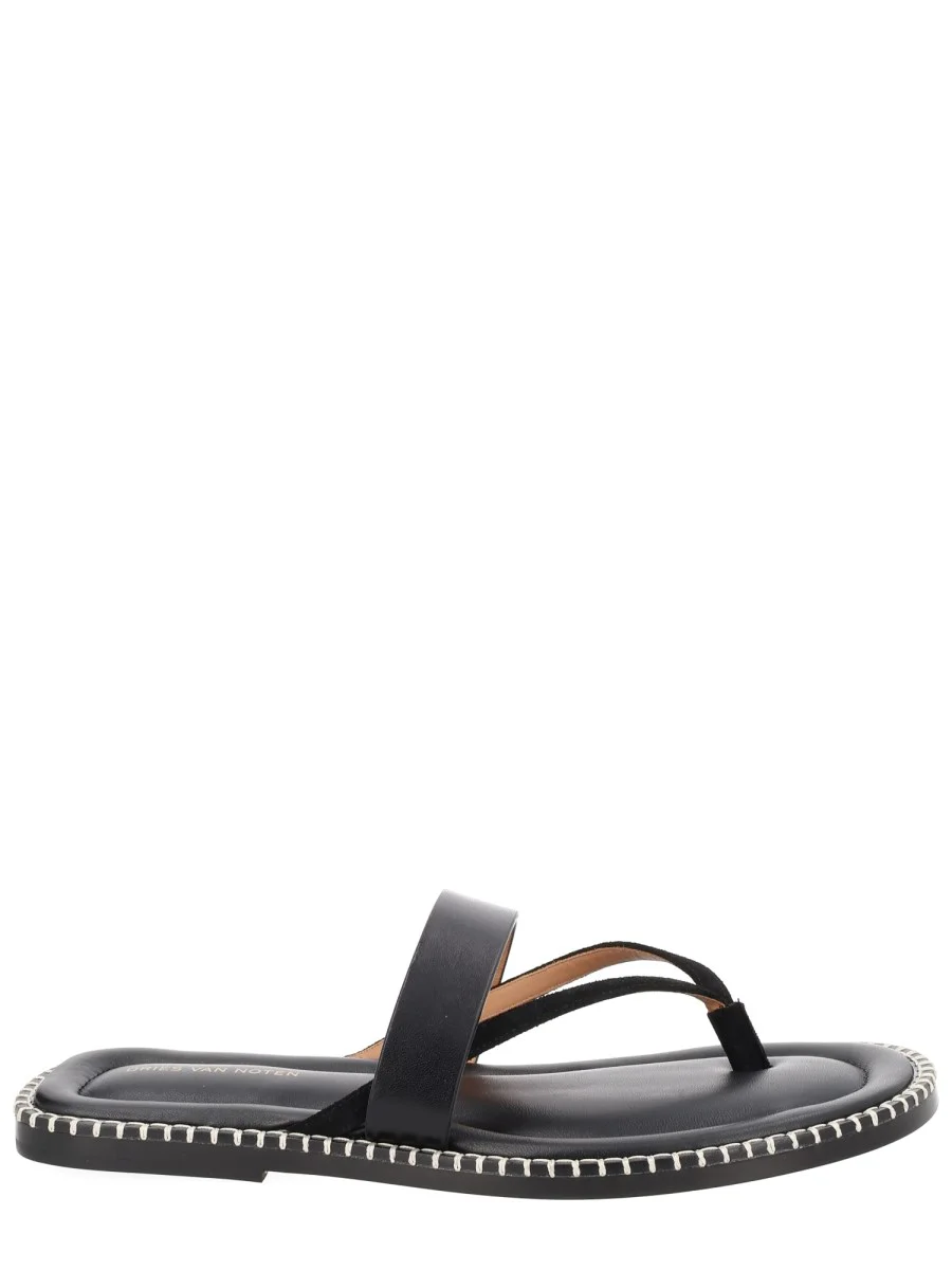 LEATHER THONG SANDAL - 1