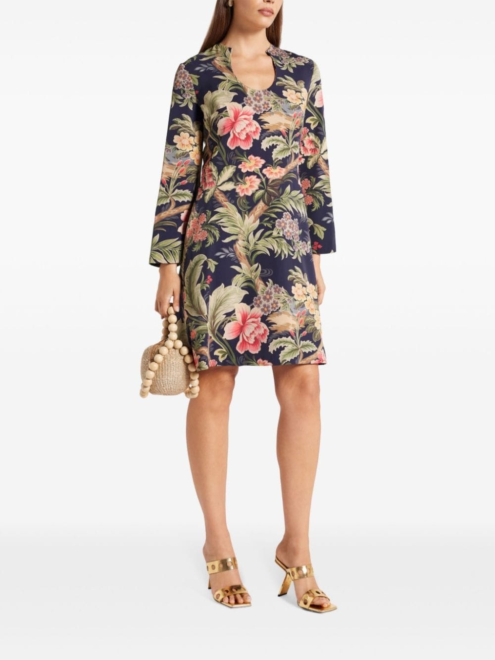 floral-print minidress - 2