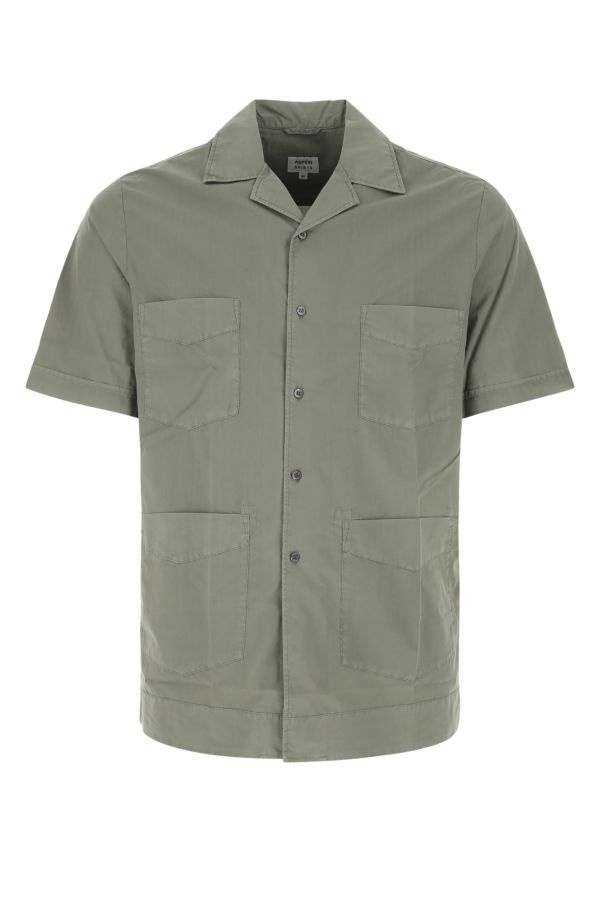 Sage green poplin shirt - 1