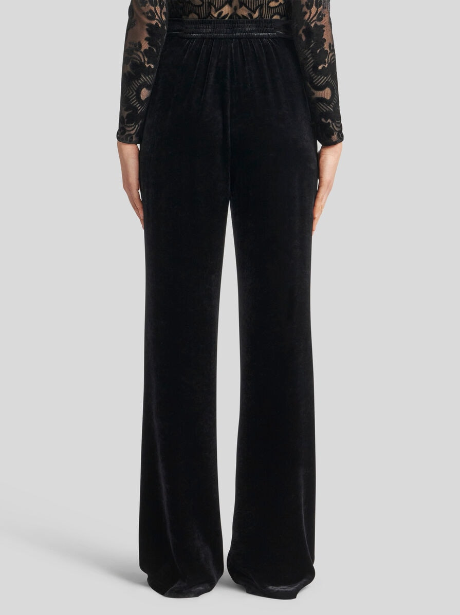 VELVET PALAZZO TROUSERS - 5