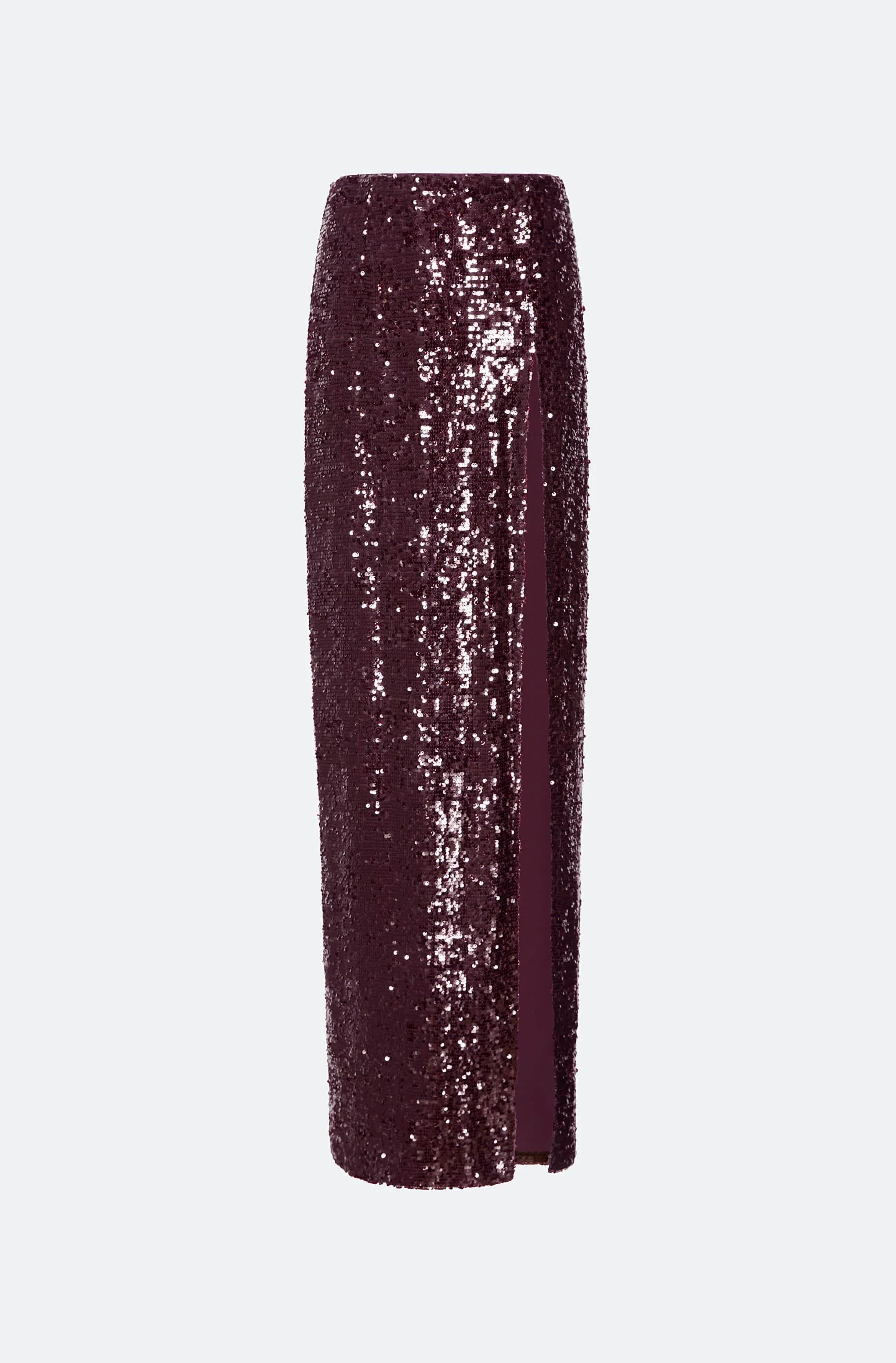 Sequin High Waist Slit Maxi Skirt - 1