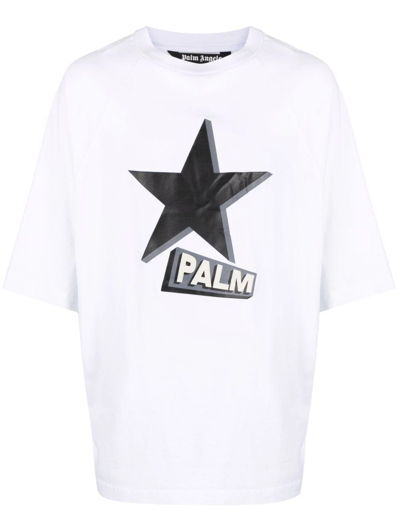 star logo-print raglan-sleeve T-shirt - 1